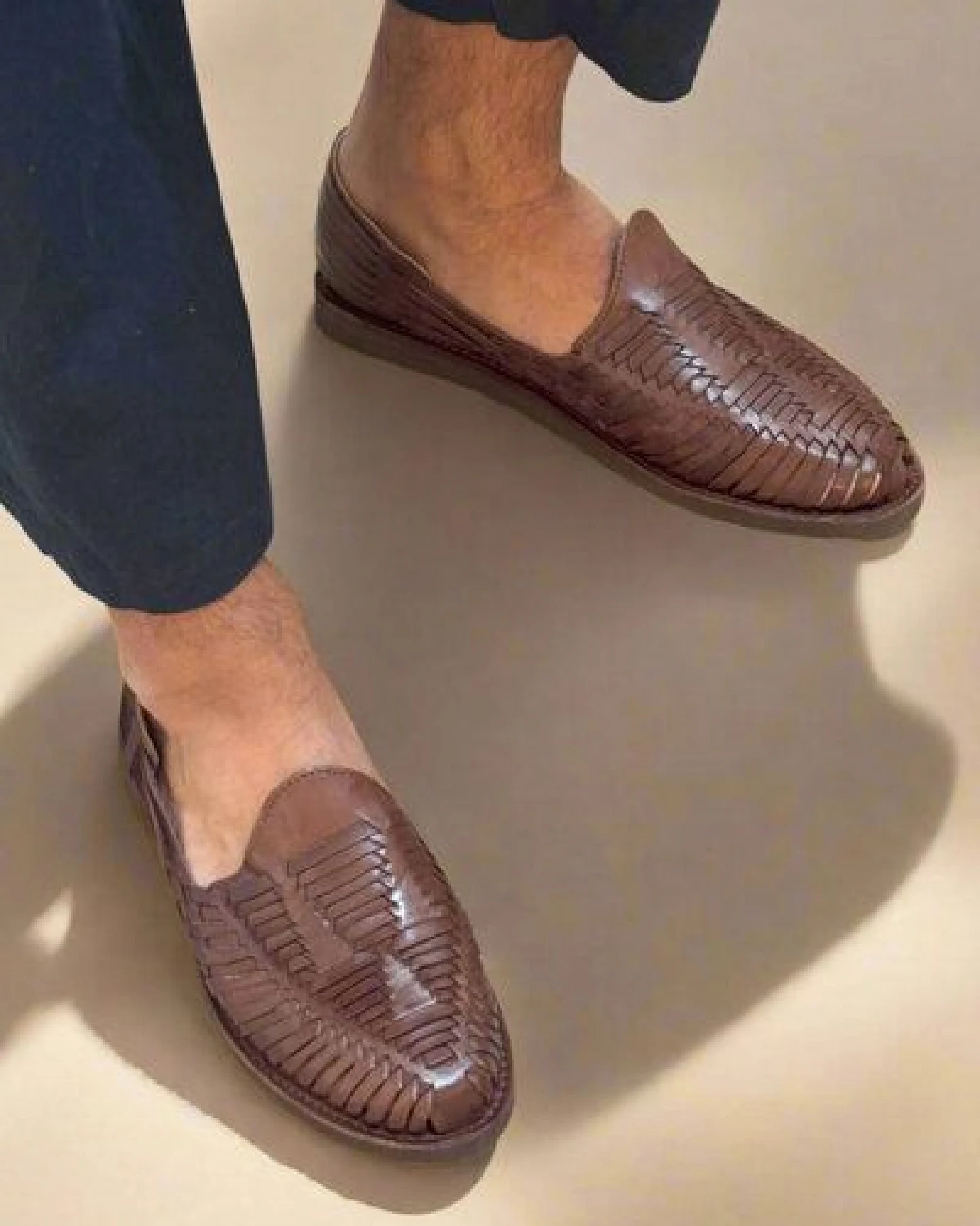 Salt and Sohle Leder Huarache Sandalen für Herren – Ansicht 4