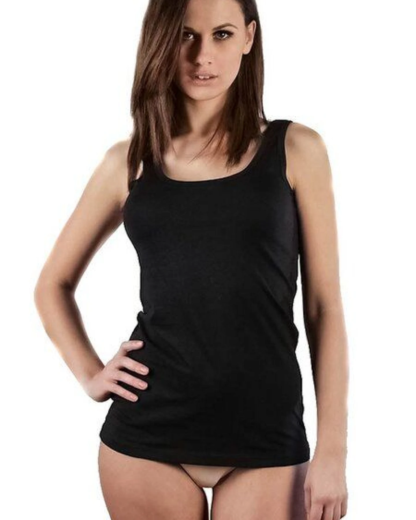 Leela Cotton Damen Tank Top Bio-Baumwolle Unterhemd T-shirt – Ansicht 2