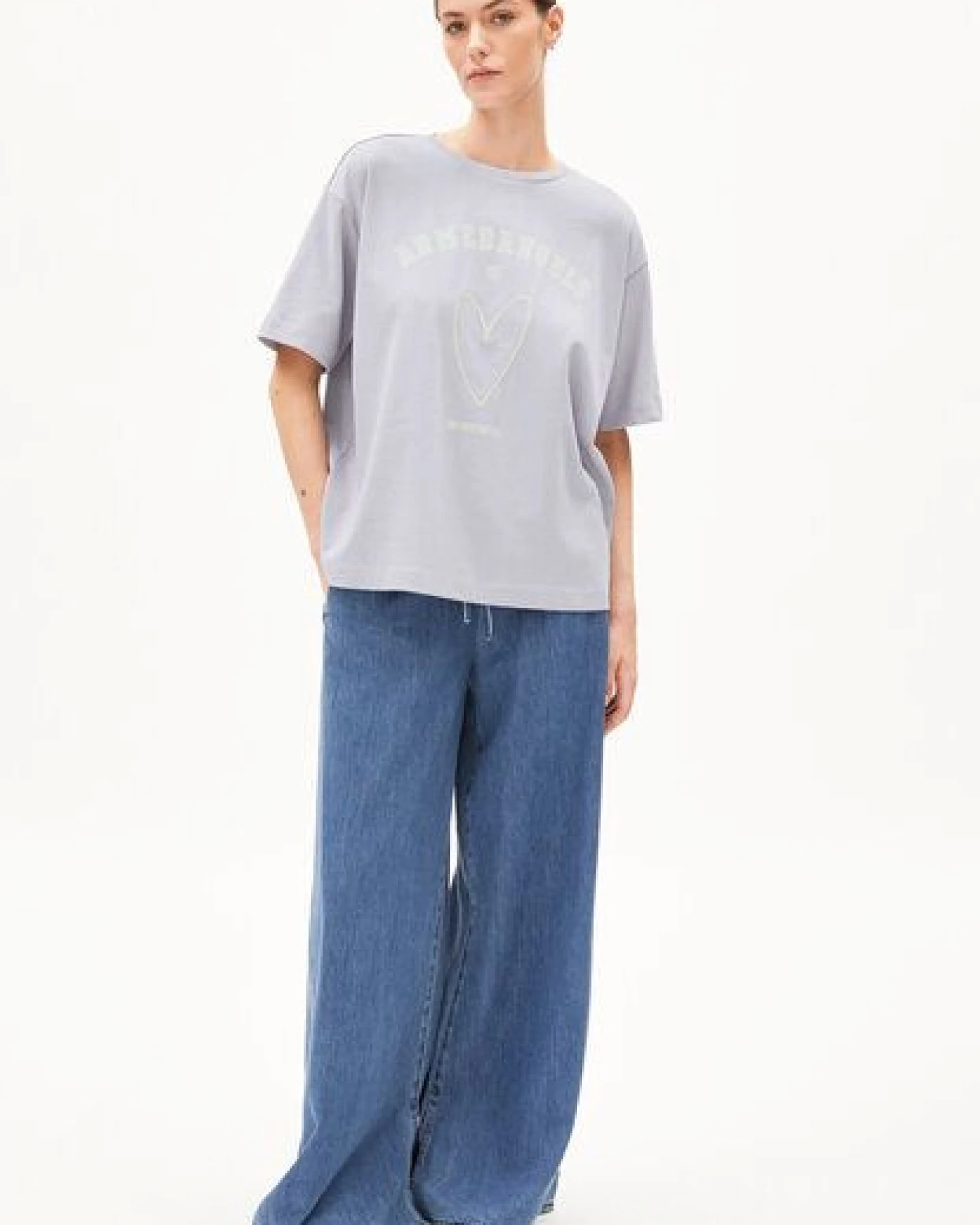 ARMEDANGELS GIANNAA FORTUNE Damen Heavyweight T-Shirt aus Bio-Baumwoll Mix – Ansicht 4