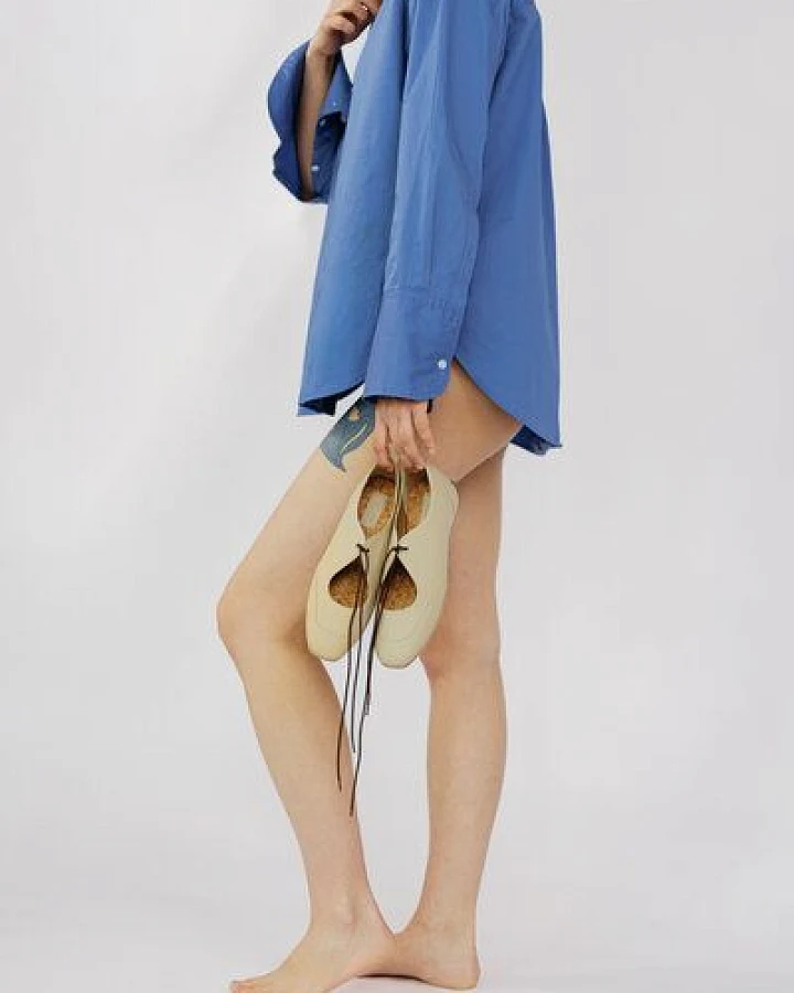 AGAZI LOUISE (nude) – vegan ballerina flats made from plant-based leather