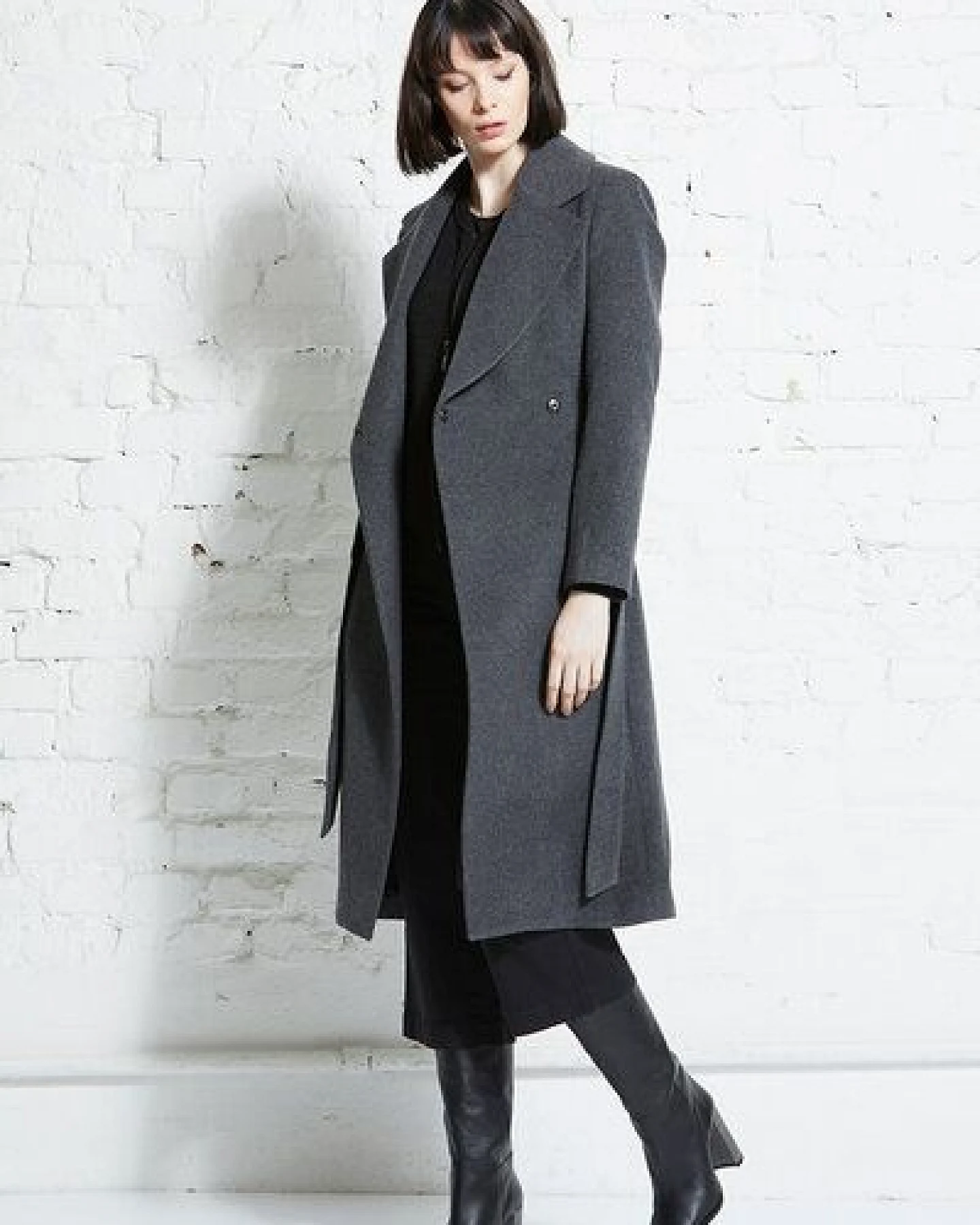 Wunderwerk Damen Mantel aus Schurwolle "Belted coat merino flannel" – Ansicht 4