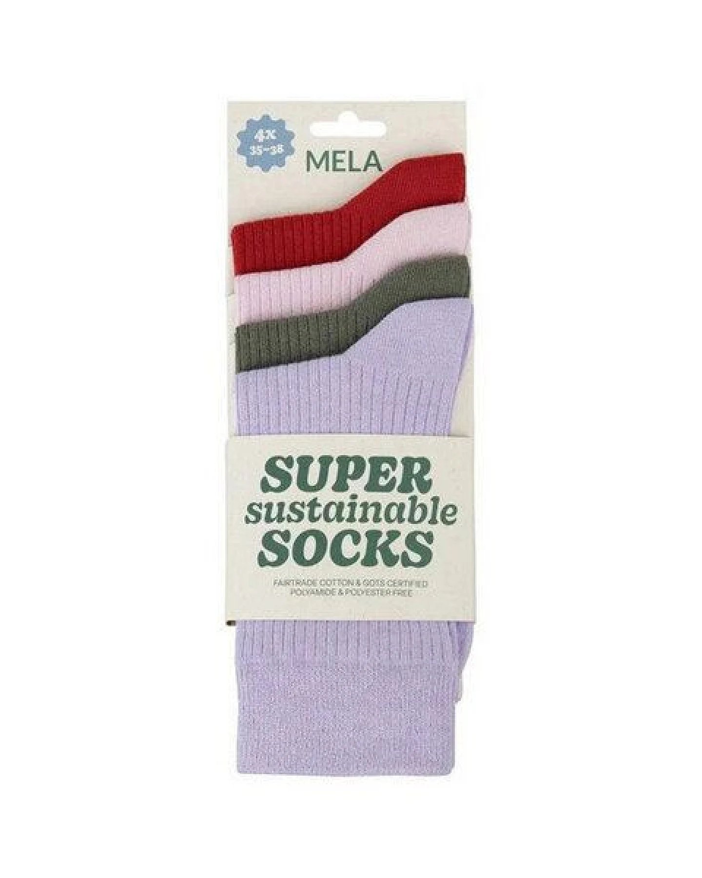 MELA 4-Paar Fairtrade Socken aus Biobaumwolle – Ansicht 2