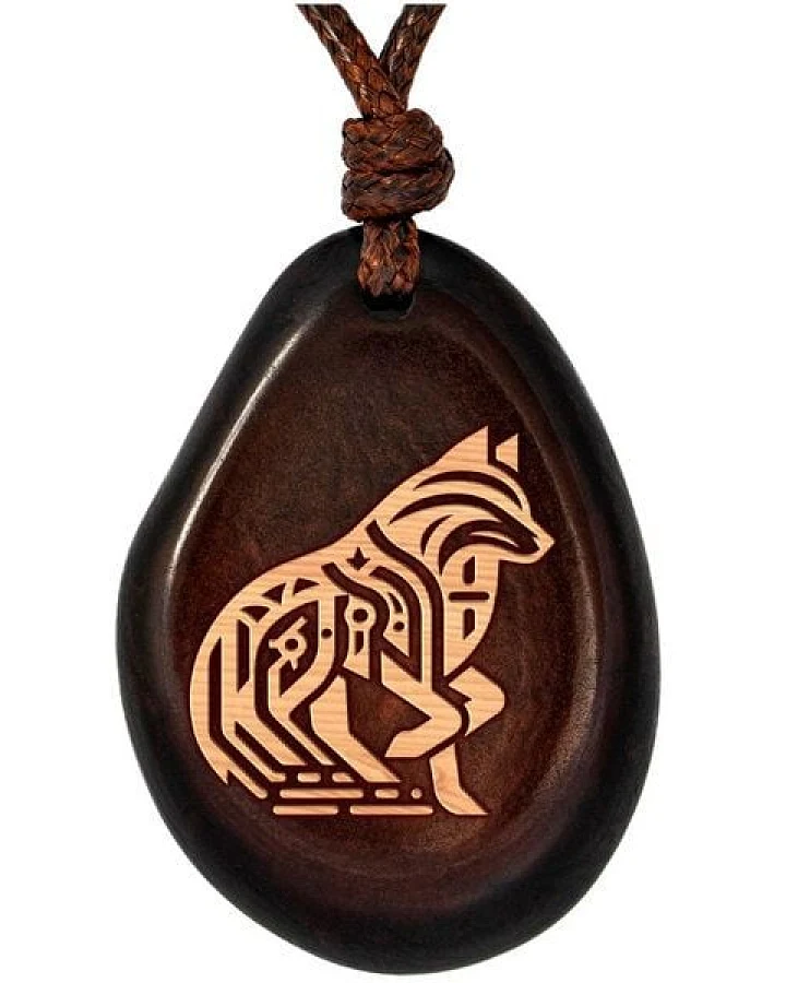 Braun Tagua-Kette mit graviertem Tieranhänger – nachhaltig & handgefertigt