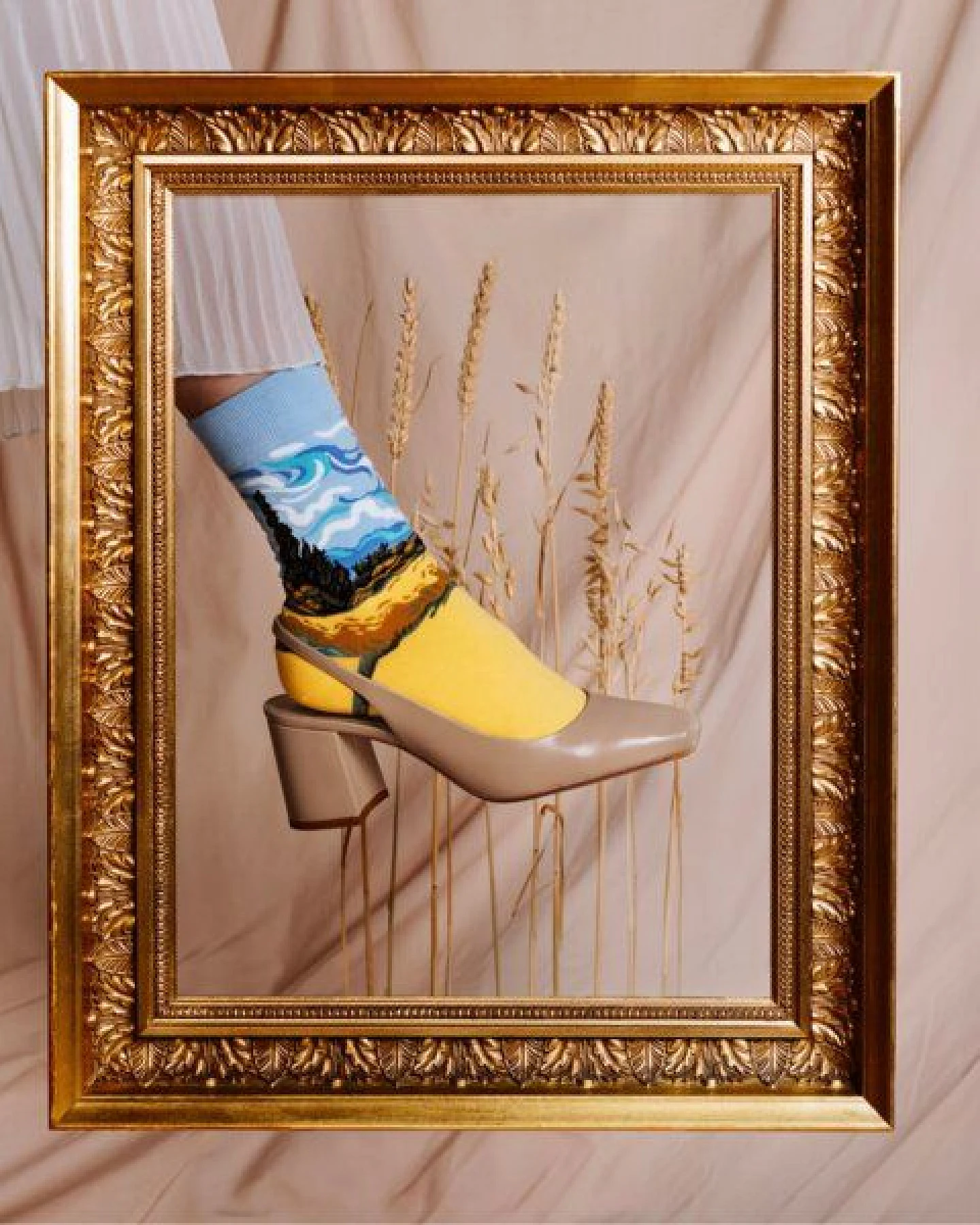 KUNSTSOKKEN Kunst Socken - Nahtlose Bunte Socken aus Bio-Baumwolle Mix - weihnachtsgeschenke für Künstler - Lustige Socken Geschenk – Ansicht 4