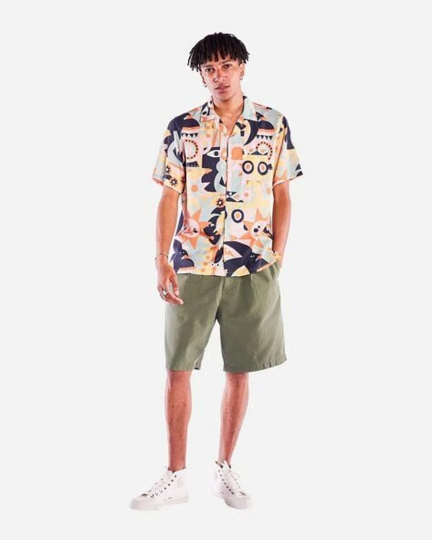Olow Hawaii Hemd mit Allover Print aus Lyocell – Ansicht 3