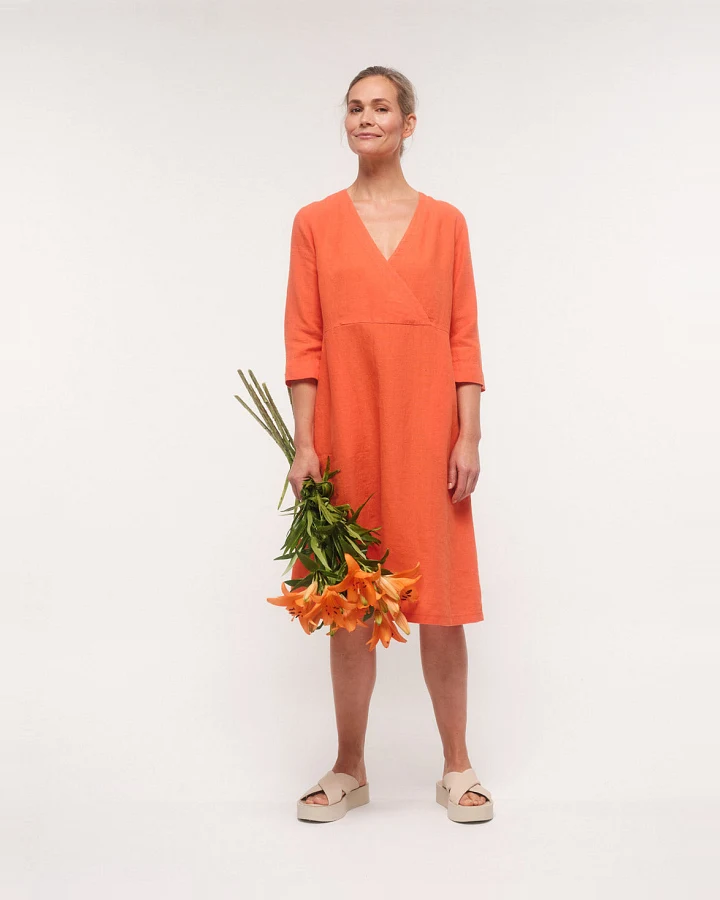 Kleid in Wickeloptik