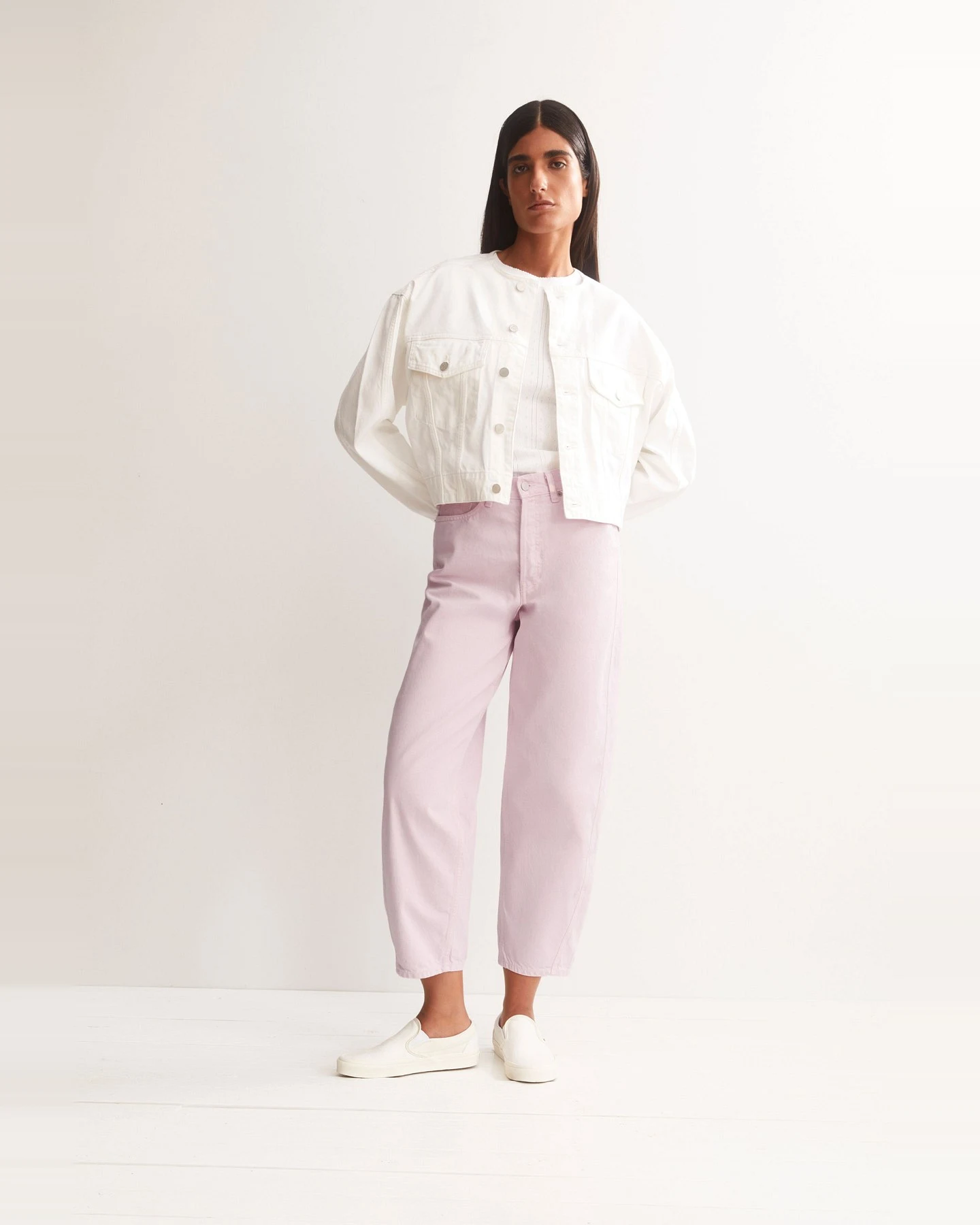 Jeans Barrel Leg Baarly Pink Mist – Ansicht 5
