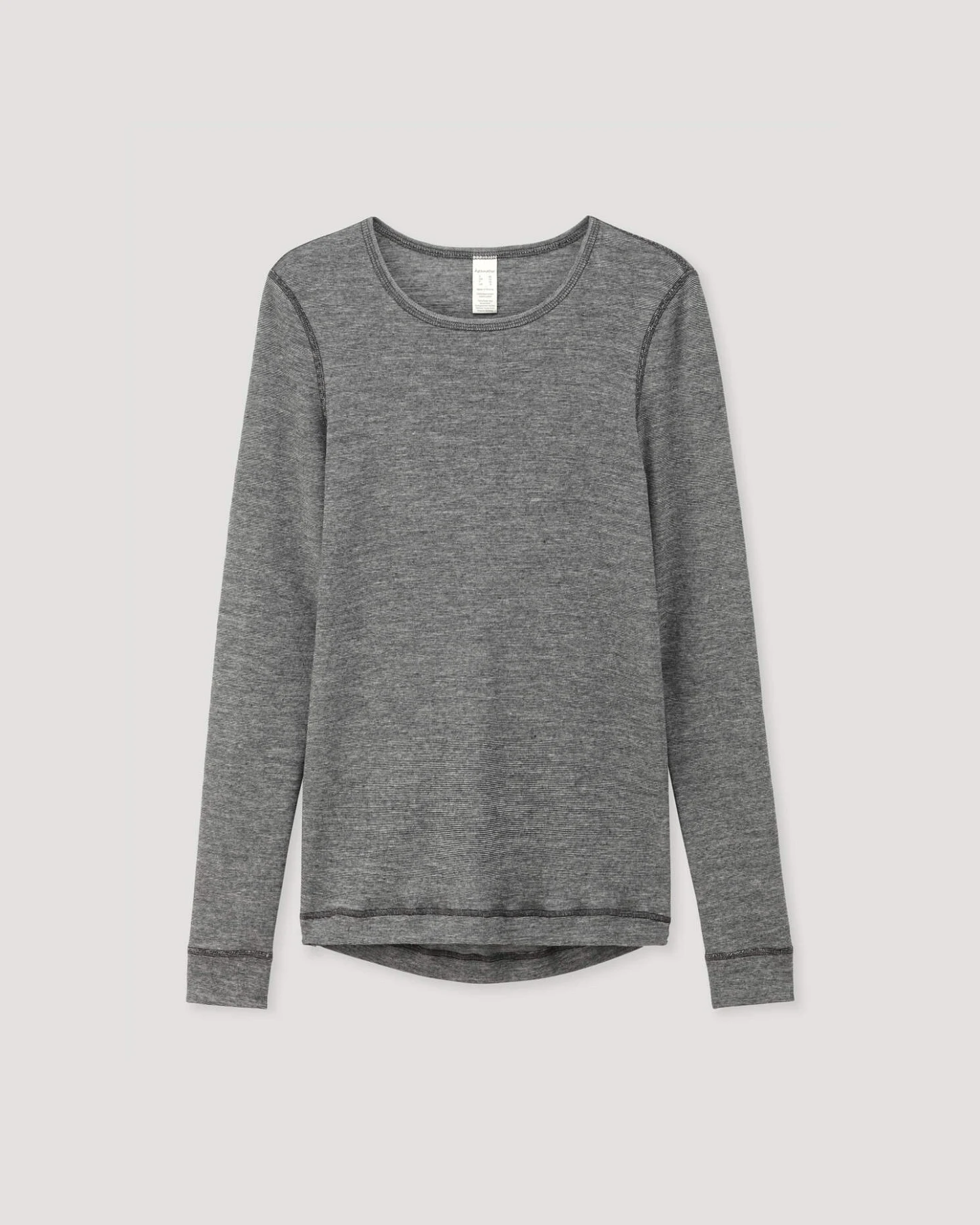 hessnatur Damen Langarmshirt SILK & WARM TOUCH mit Bio-Merinowolle und Seide - grau - Größe 34 – Ansicht 3
