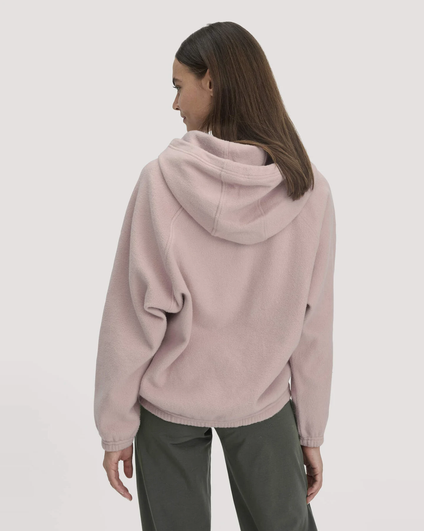 hessnatur Loungewear Softfleece Hoodie Oversize ACTIVE COMFORT aus Bio-Baumwolle - lila - Größe XS – Ansicht 3