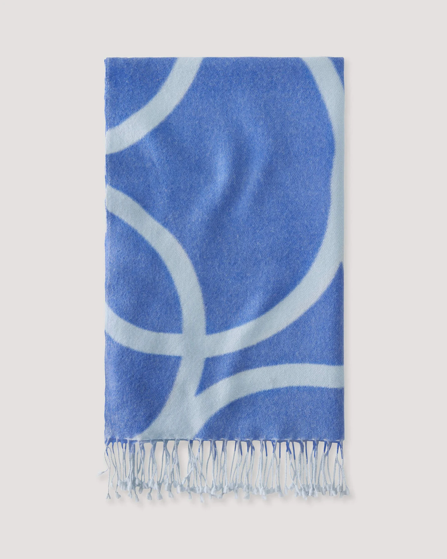 hessnatur Damen Schal mit Signé aus Schurwolle - blau - Größe 60x200 cm – Ansicht 3