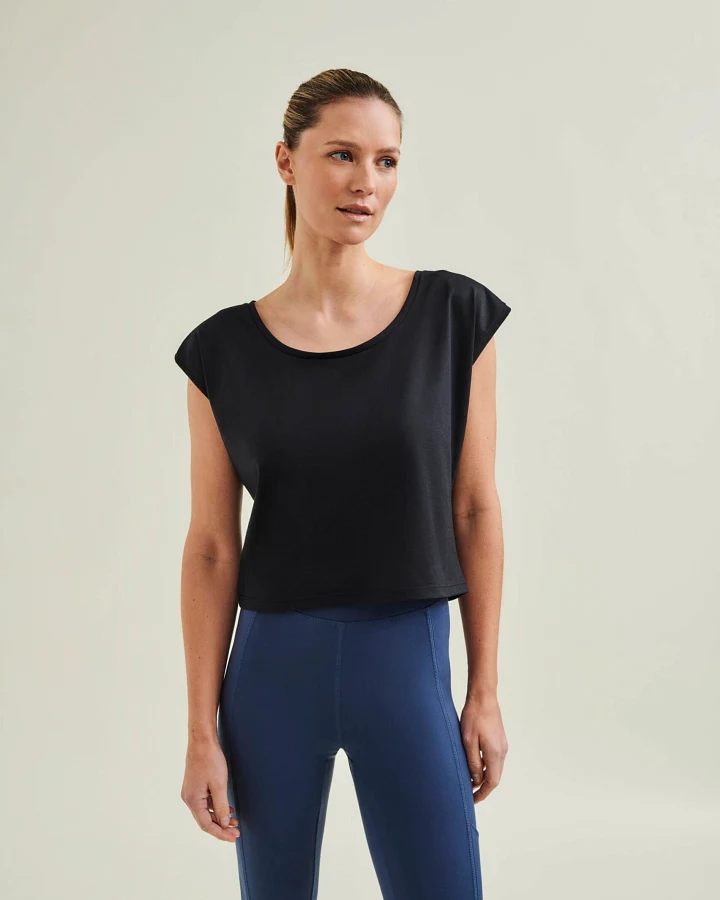 Wellicious Cropped Dance Vest - Caviar Black XL