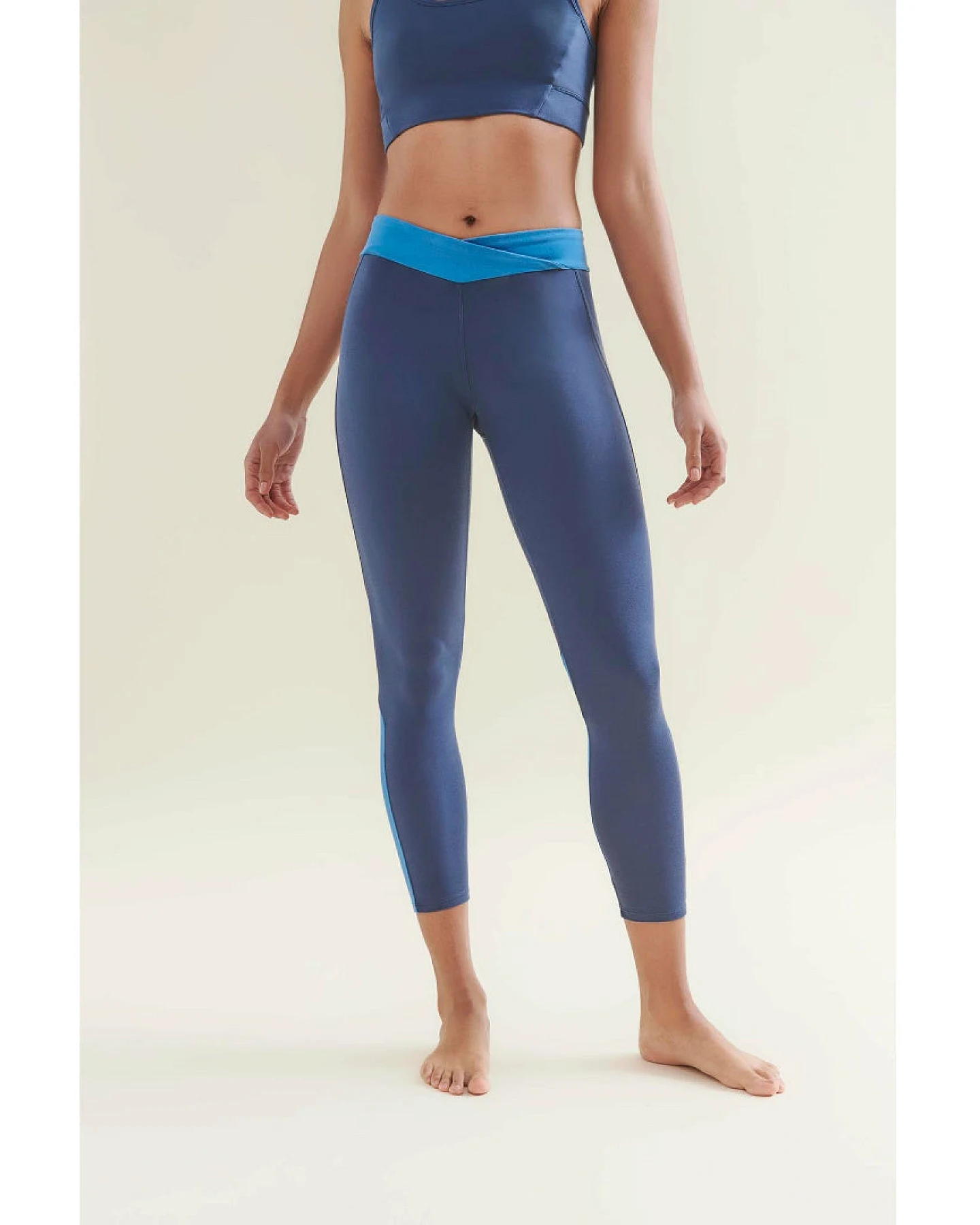 Wellicious 7/8 Dynamic Gym Leggings - Deep Night Blue/Shoreline Blue L – Ansicht 2