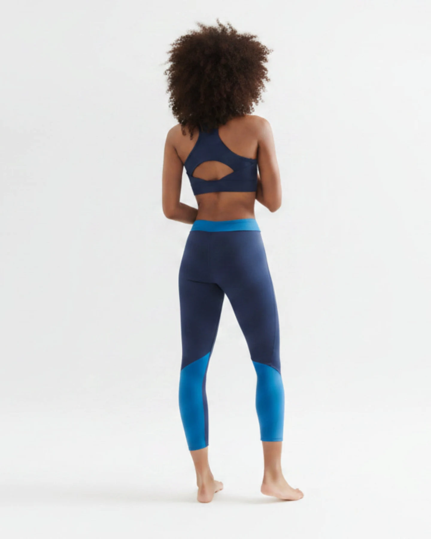 Wellicious 7/8 Dynamic Gym Leggings - Deep Night Blue/Shoreline Blue L – Ansicht 3