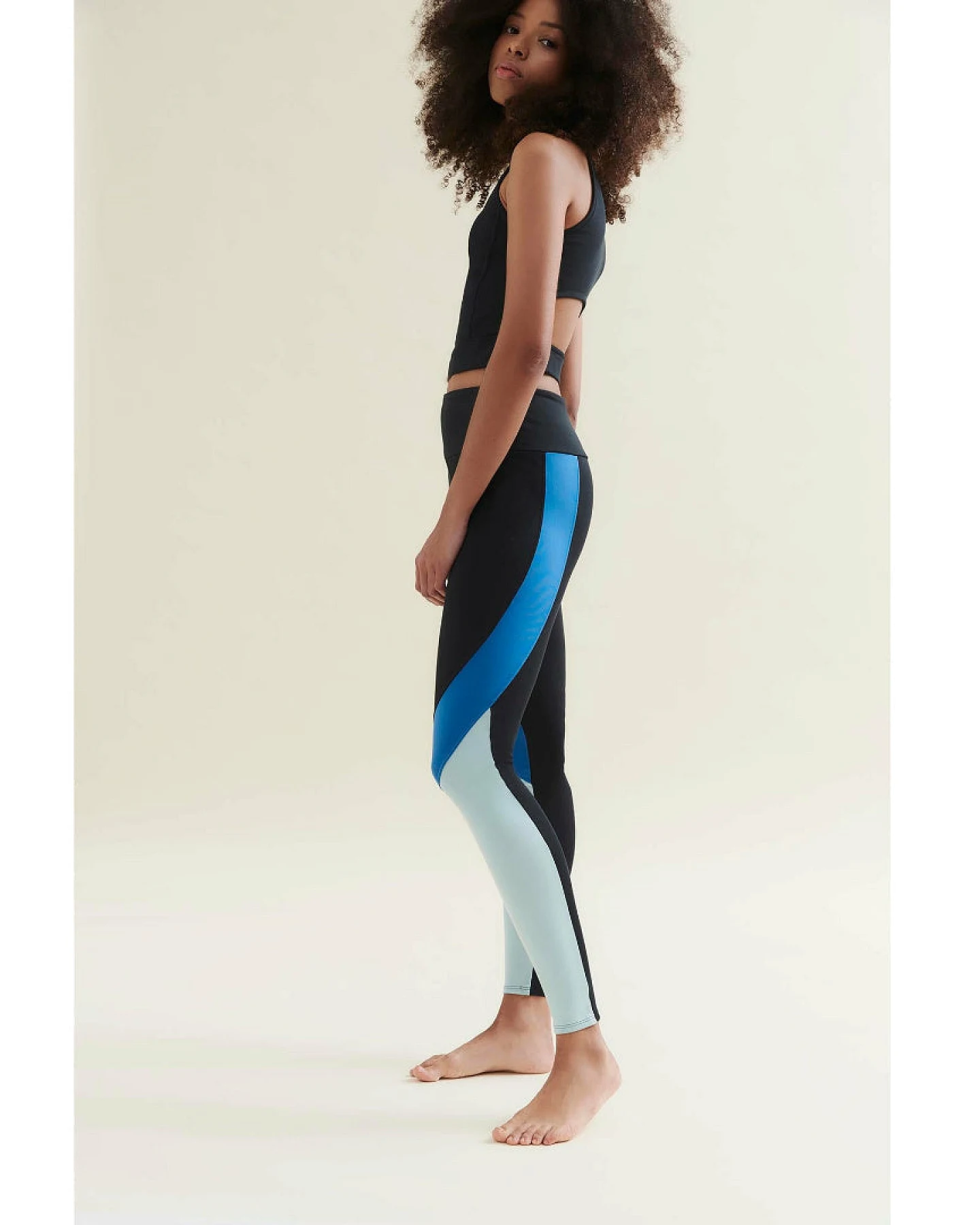 Wellicious Leggings - Caviar Black/Shoreline Blue/Sea Green XL – Ansicht 2