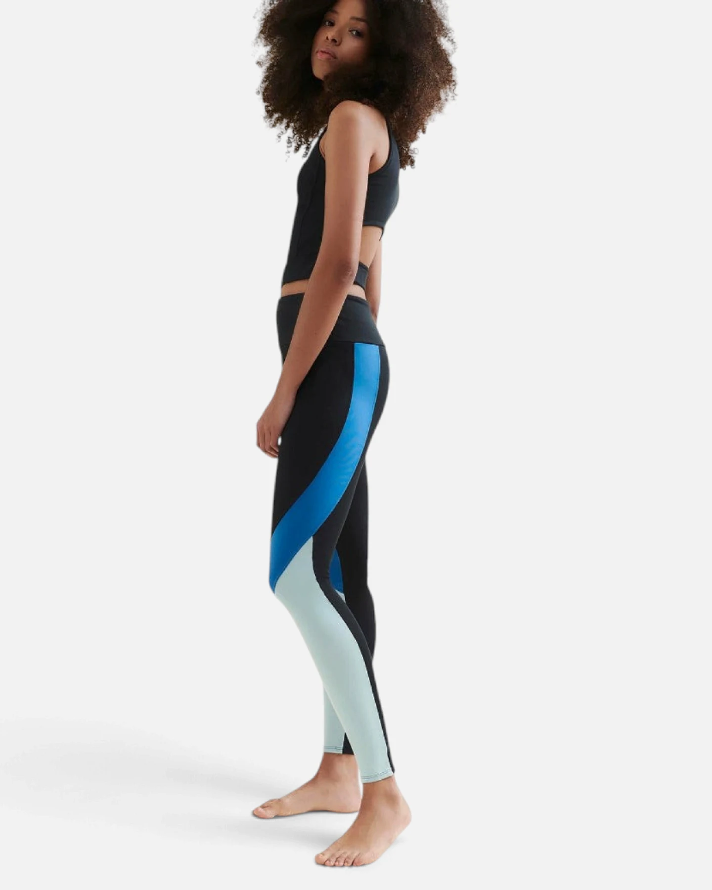 Wellicious Leggings - Caviar Black/Shoreline Blue XL – Ansicht 2