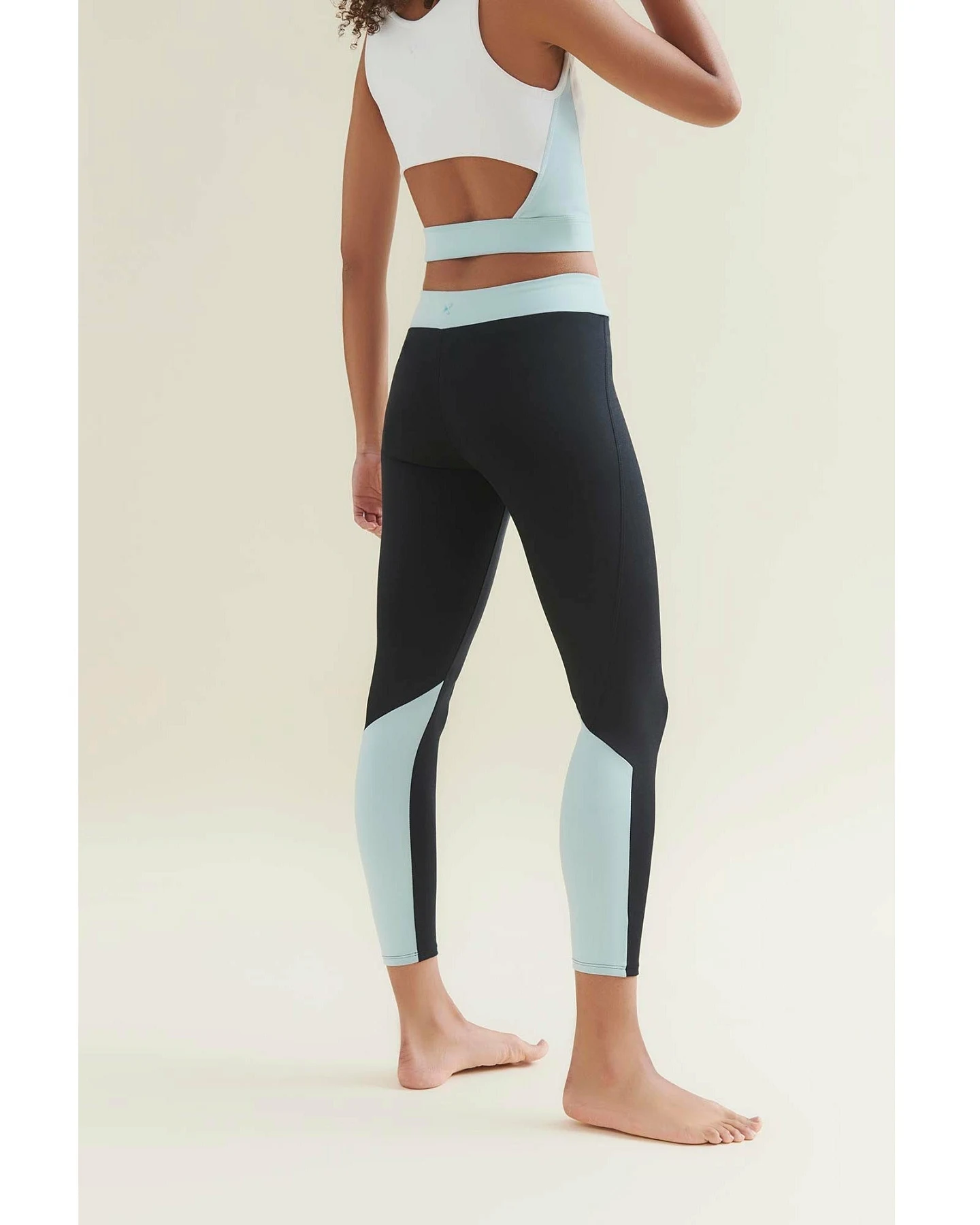 Wellicious 3/4 Crop Top - Diamond White/Sea Green M – Ansicht 3