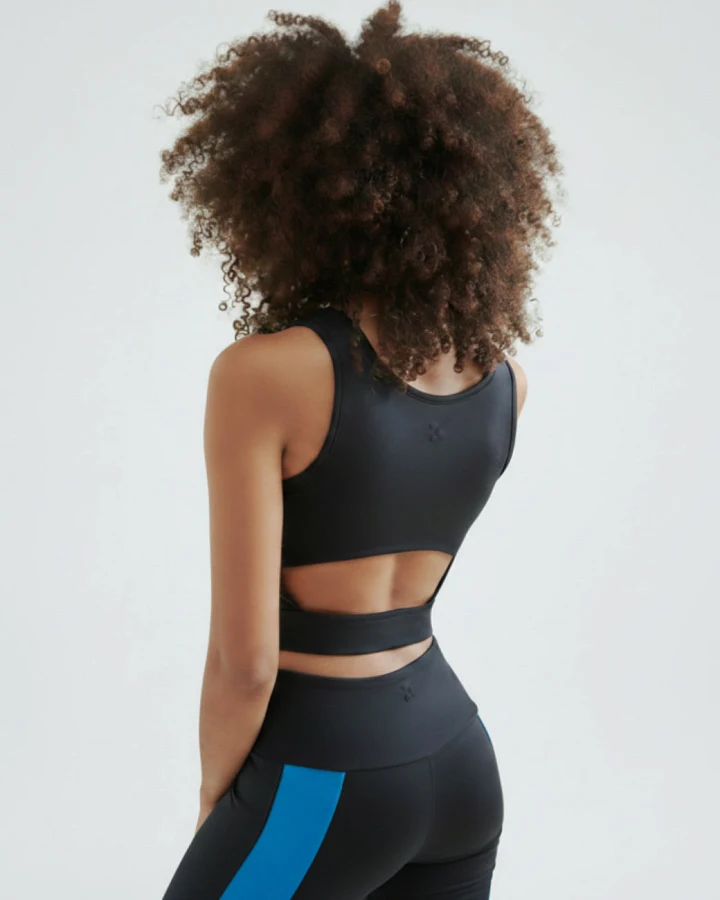 Wellicious 3/4 Crop Top - Caviar Black M