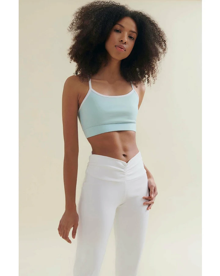 Wellicious Fresher Cropped Tank - Sea Green/Shoreline Blue XL