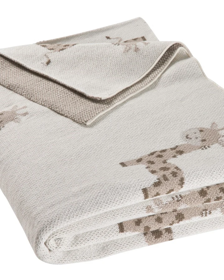 Babydecke Bio-Baumwolle Giraffe natur Maße 80 x 100 cm