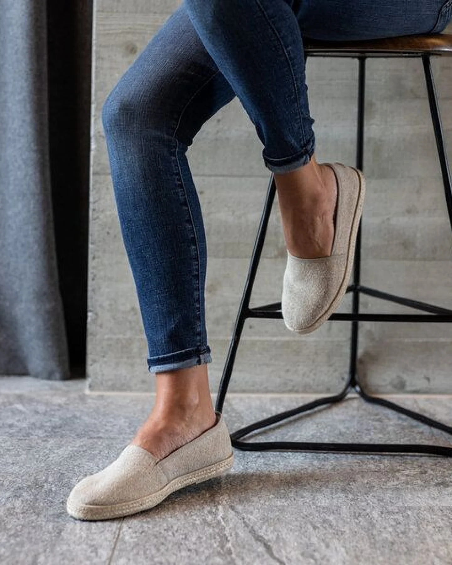 Gottstein Camping Linen-Espadrille aus GRS zertifizierten Leinen für Damen - Nachhaltiger Sommerschuh mit Gummisohle – Ansicht 2