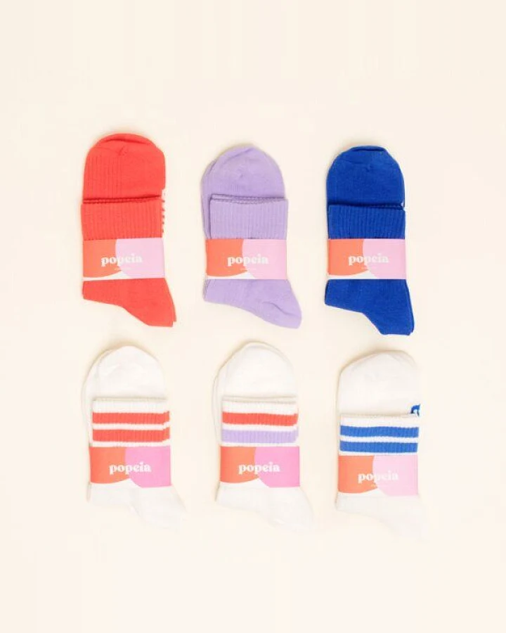 Ankle Socken 6er-Set "popeia" aus Bio-Baumwolle