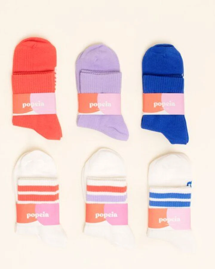 Ankle Socken 6er-Set "popeia" aus Bio-Baumwolle