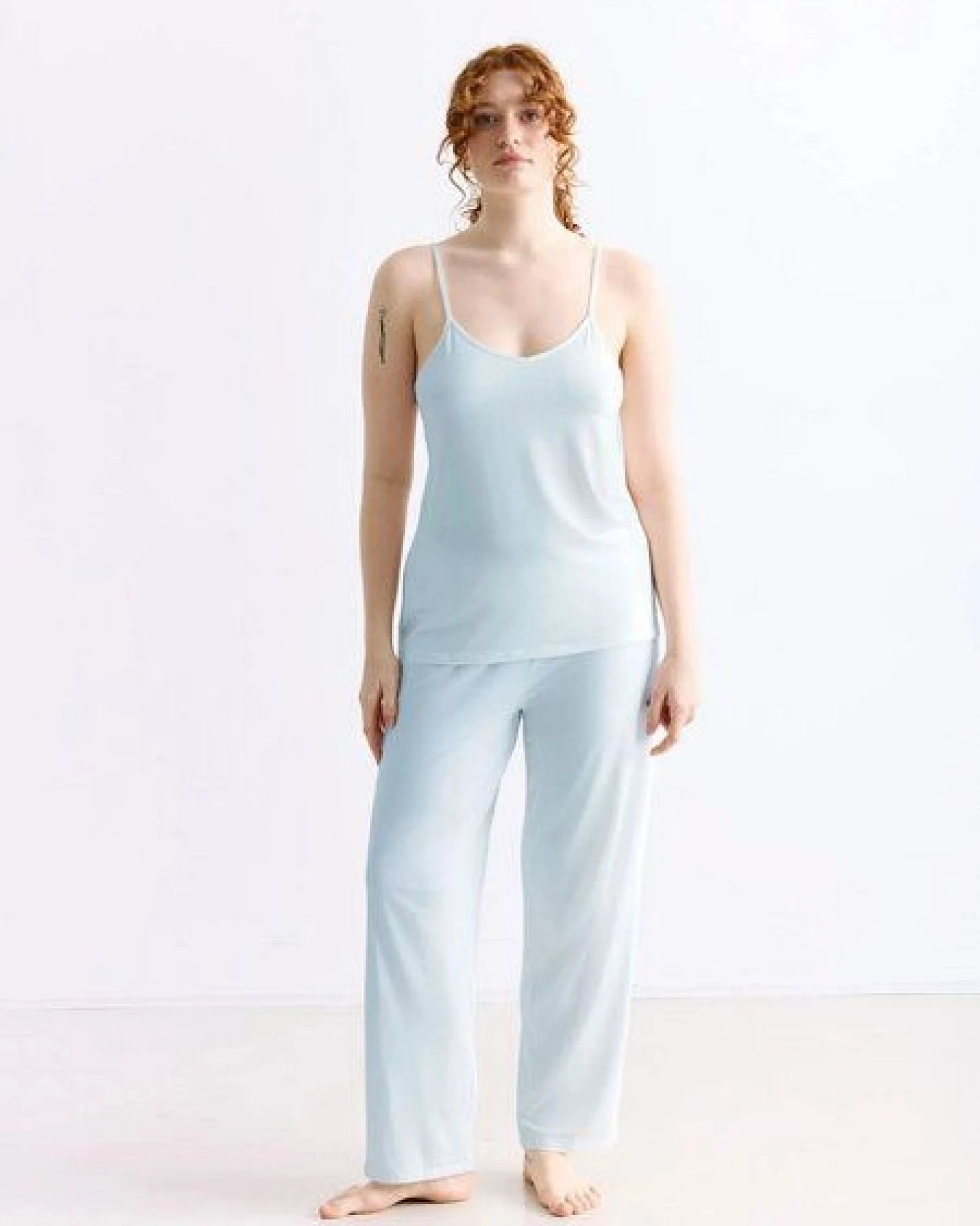 erlich textil Light Touch lange Schlafhose mit weichem Lyocell, made in Europe – Ansicht 3