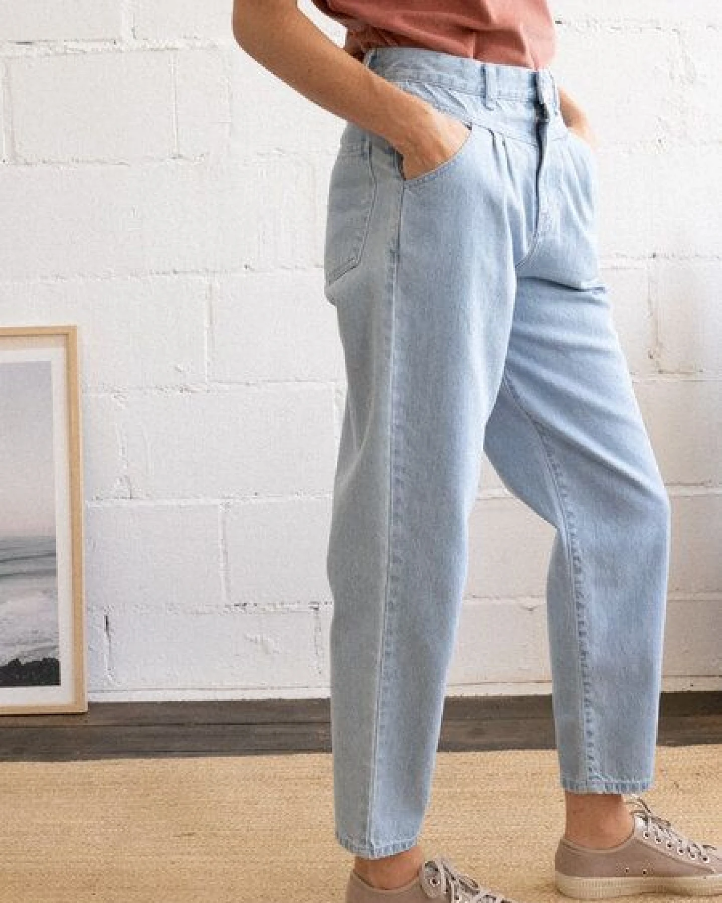 TWOTHIRDS Straight Leg Jeans Vegan "Kiritibati" aus Bio-Baumwolle – Ansicht 2