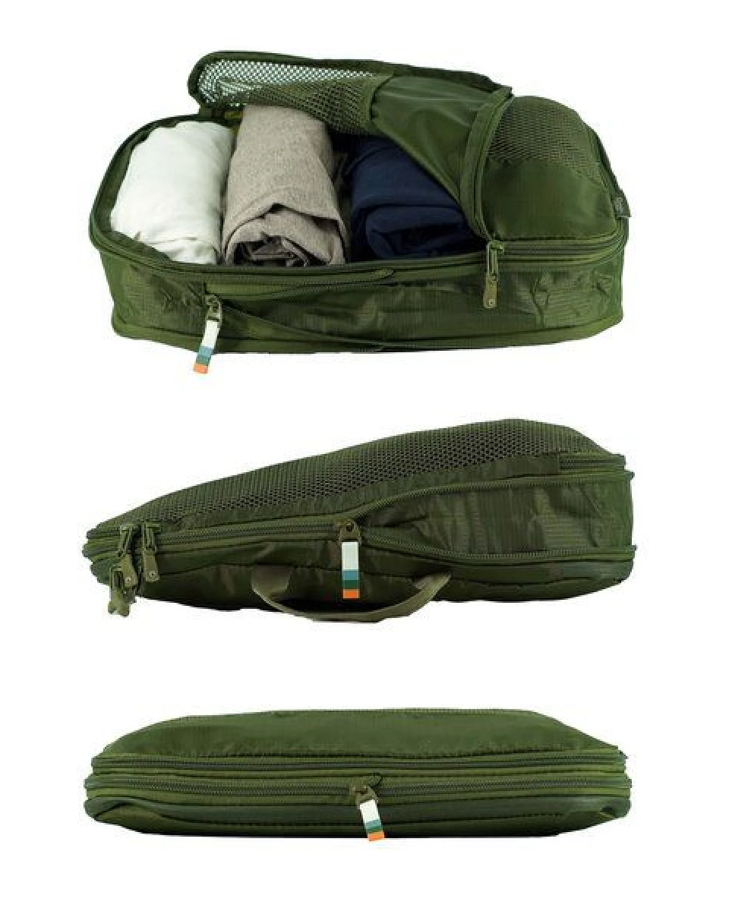 TRAVEL DUDE Packing Cubes, Packtaschen, Packwürfel, Kofferorganizer mit Kompression aus recycelten Plastikflaschen – Ansicht 3