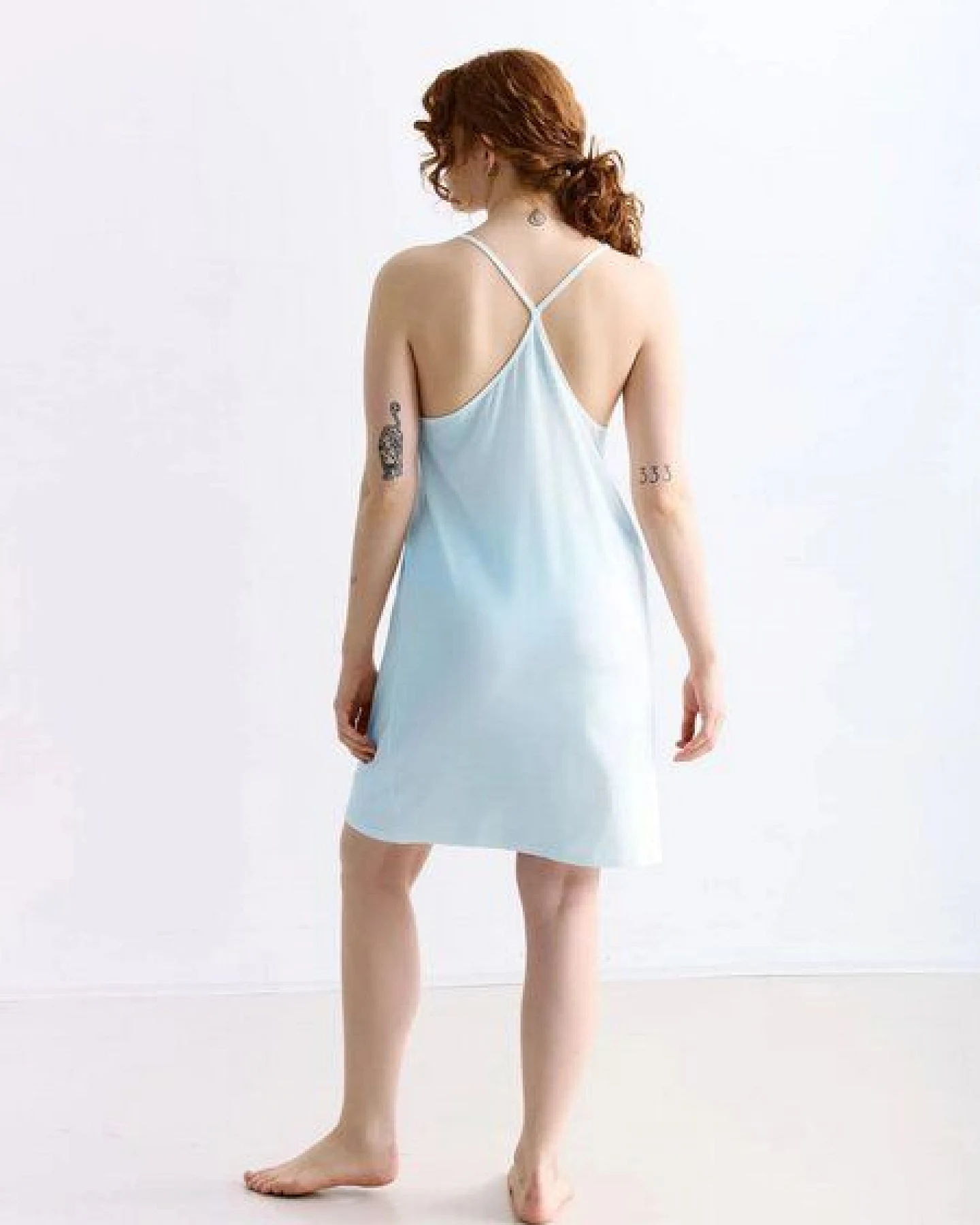 erlich textil Light Touch Trägernachthemd mit weichem Lyocell, made in Europe – Ansicht 2