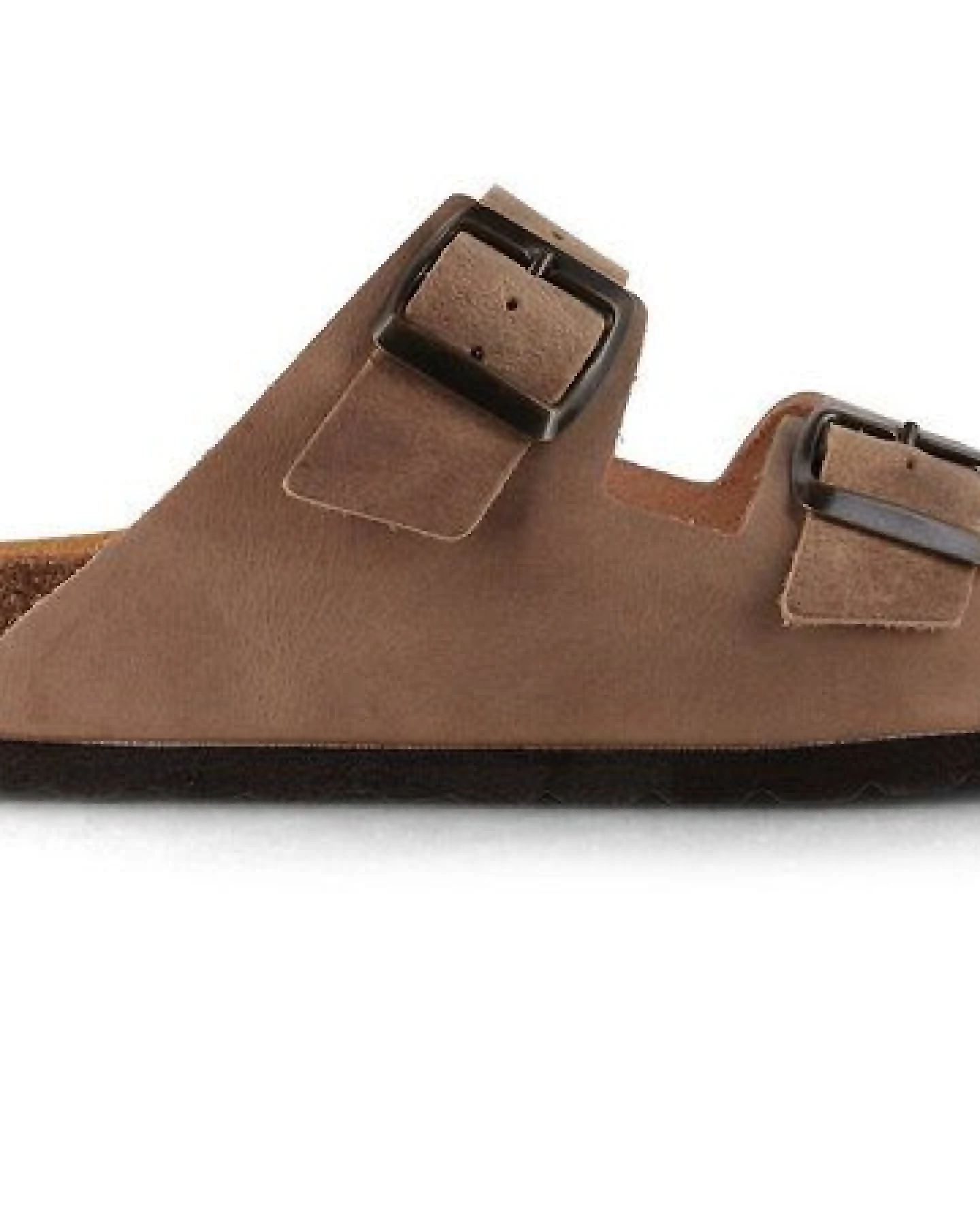 Tuffeln Leder-Pantoletten Föhr mit weichem Kork-Fußbett Zweischnaller-Sandalen – Ansicht 3