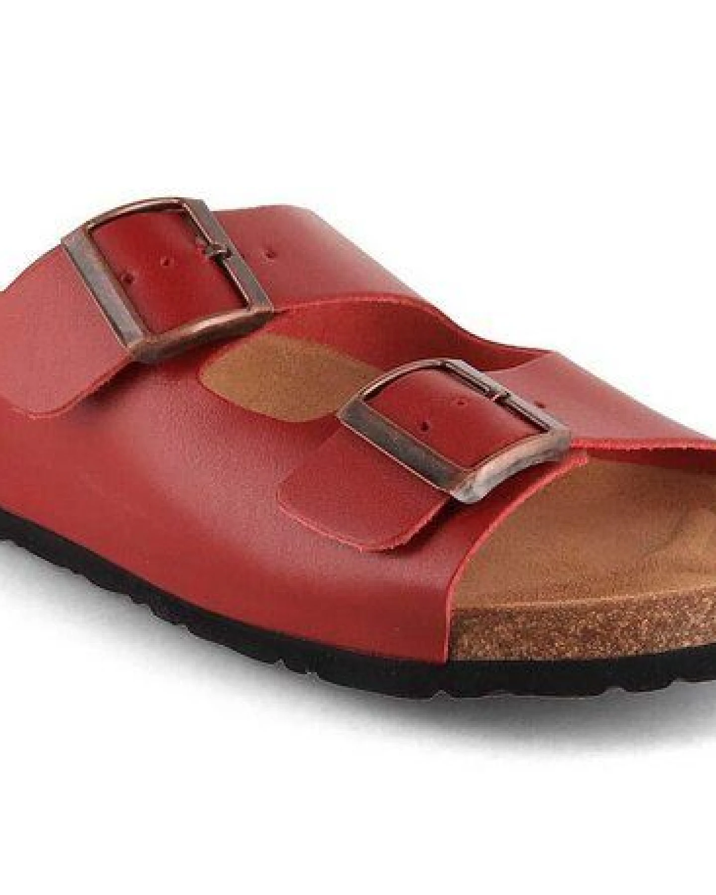 Tuffeln Leder-Pantoletten Norderney mit anatomischem Kork-Fußbett Zweischnaller-Sandalen – Ansicht 3