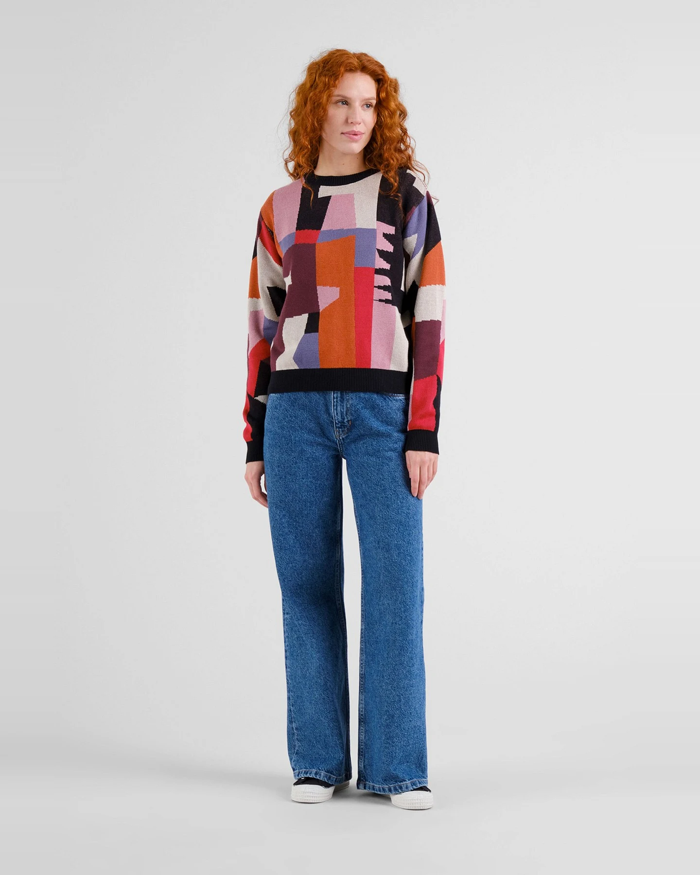 Pullover Arendal Abstract Chaos Rot – Ansicht 3