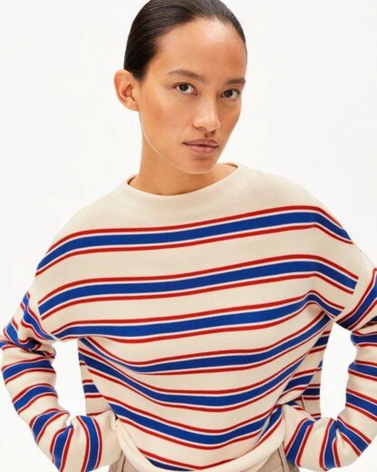 ARMEDANGELS MERINAA STRIPES Damen Strickpullover aus Bio-Baumwolle – Ansicht 3