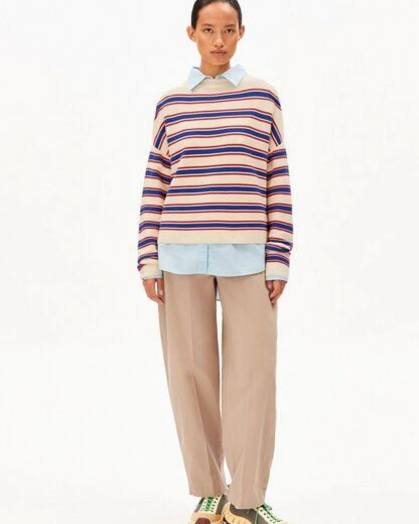 ARMEDANGELS MERINAA STRIPES Damen Strickpullover aus Bio-Baumwolle – Ansicht 4