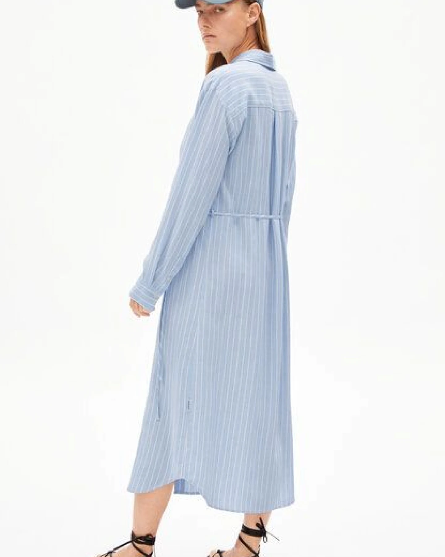 ARMEDANGELS MATHAA LINO STRIPES Damen Webkleid aus Leinen-Mix – Ansicht 2