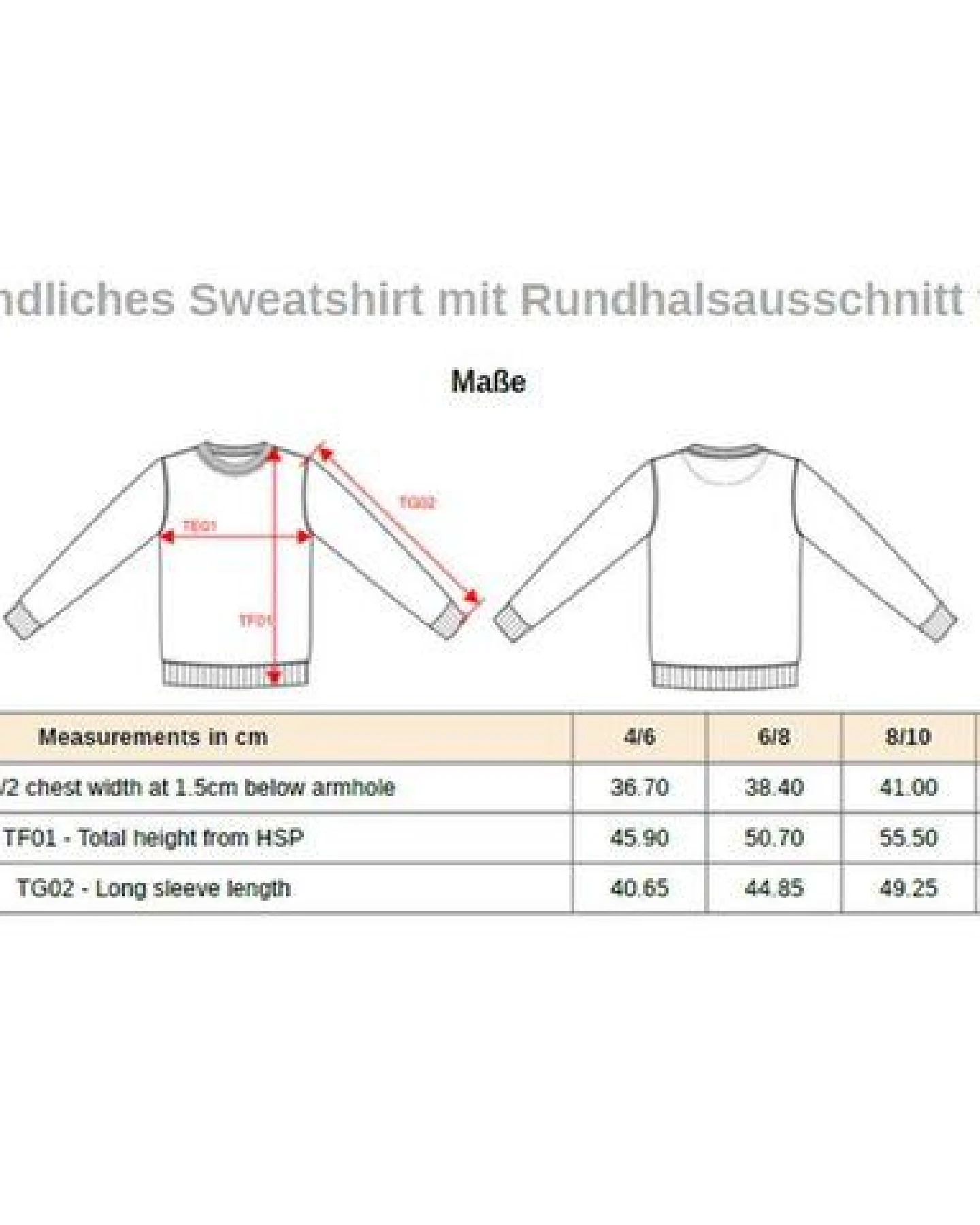 YTWOO Kinder Sweatshirt mit Rundhalsausschnitt aus Materlialien – Ansicht 3
