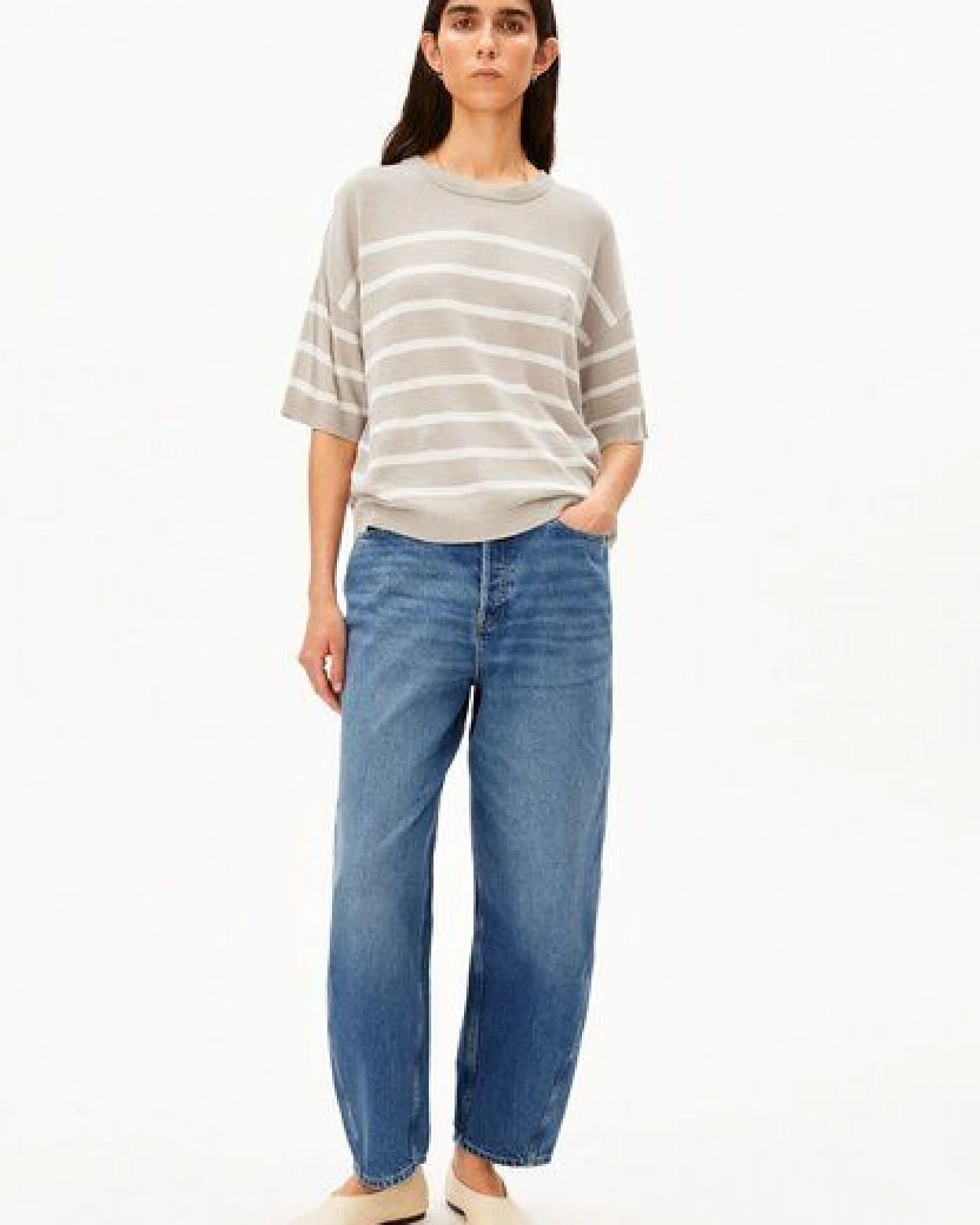 ARMEDANGELS STRIPE Damen Strickshirt aus Leinen-Mix – Ansicht 4