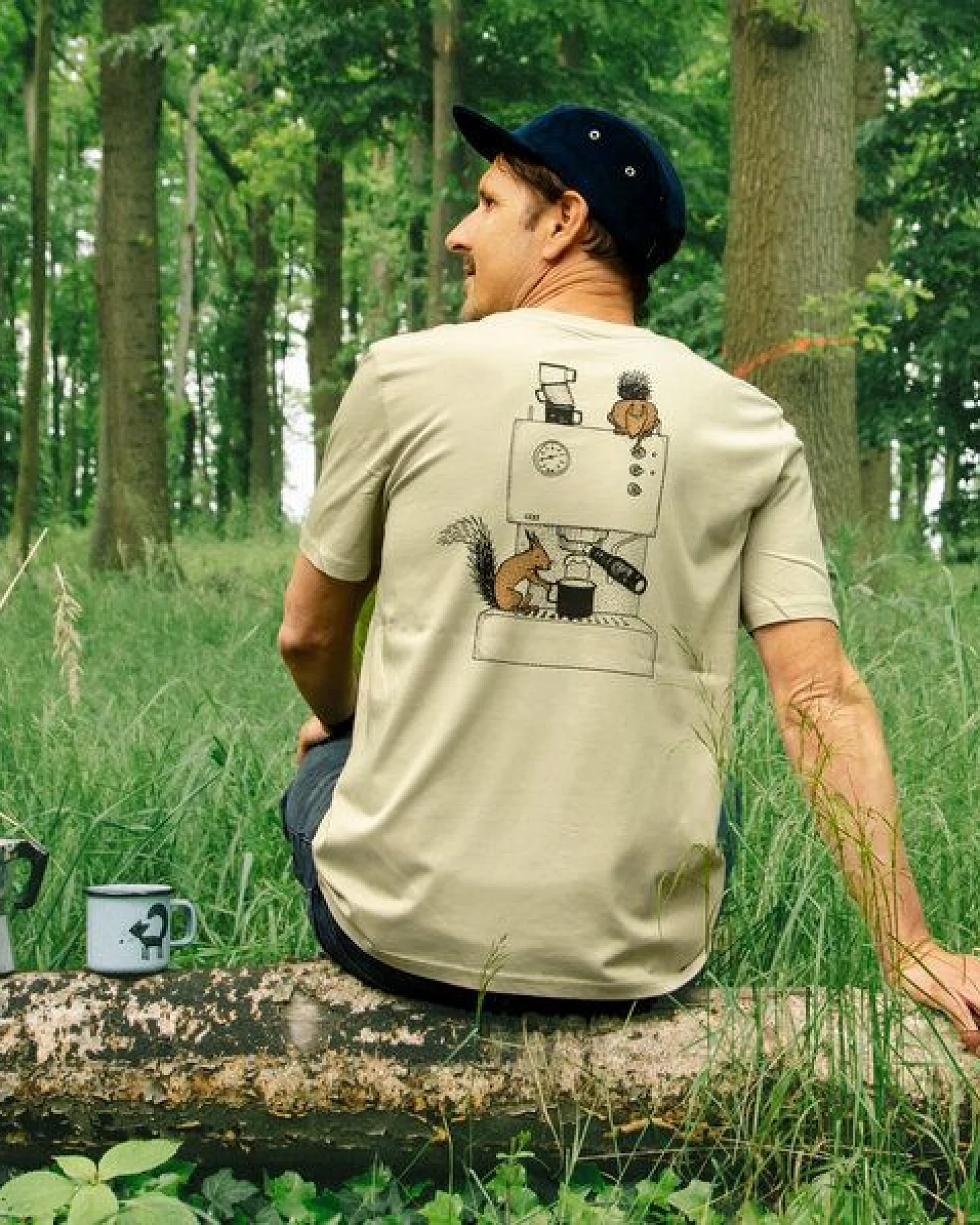 Cmig Kaffee-Hörnchen T-Shirt für Kaffeeliebhaber – Ansicht 2
