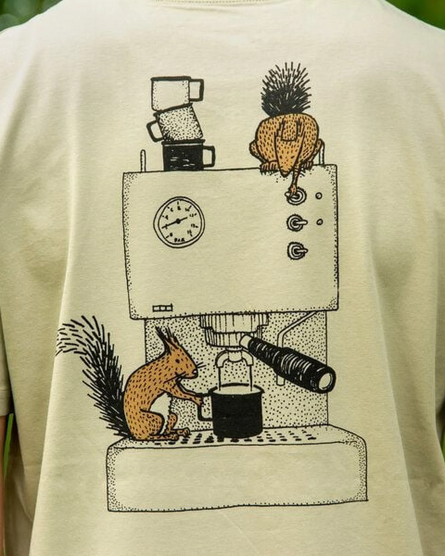 Cmig Kaffee-Hörnchen T-Shirt für Kaffeeliebhaber – Ansicht 4