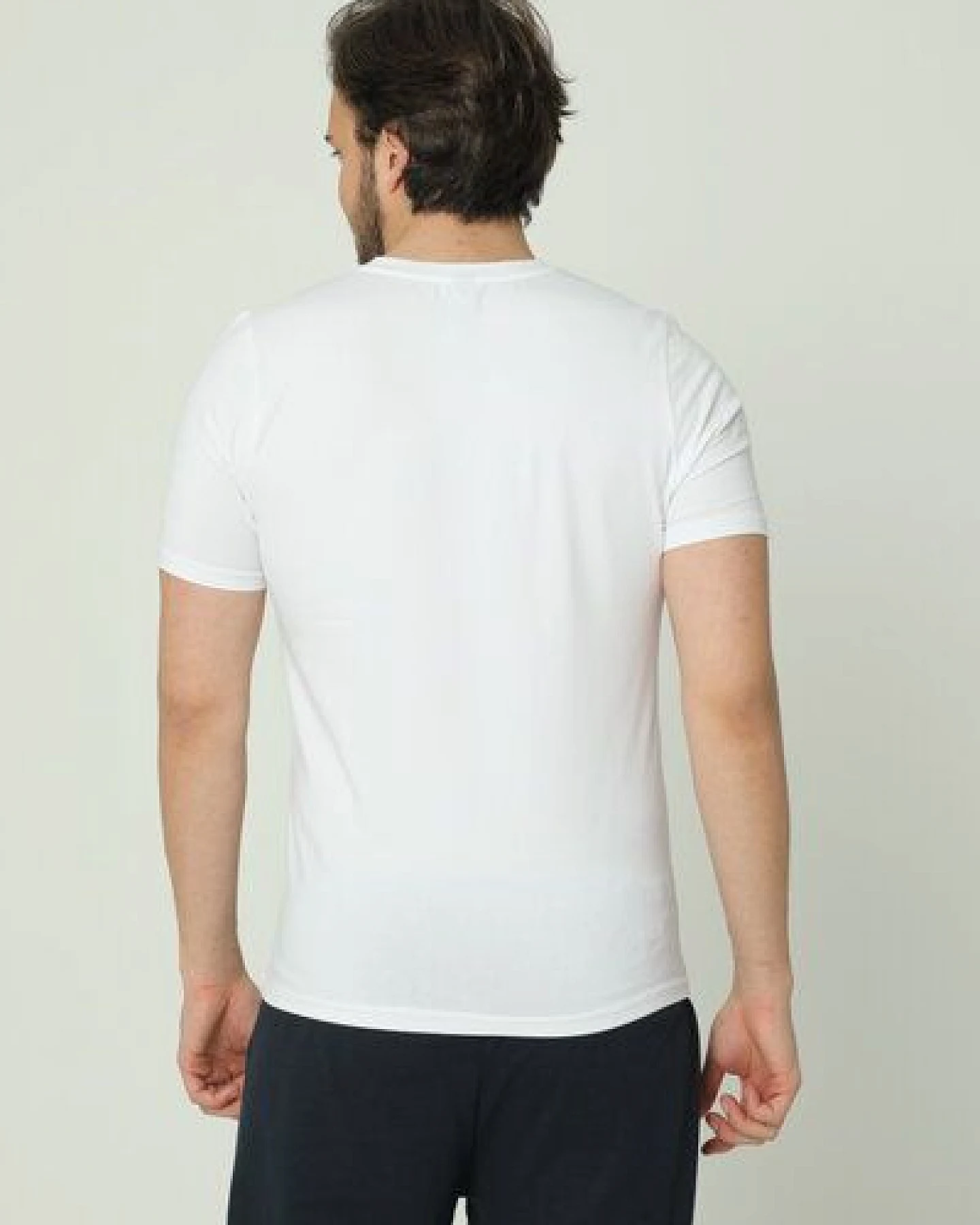 Bruno Barella "3er Pack" GOTS zertifizierte Biobaumwolle Herren T-Shirt – Ansicht 2