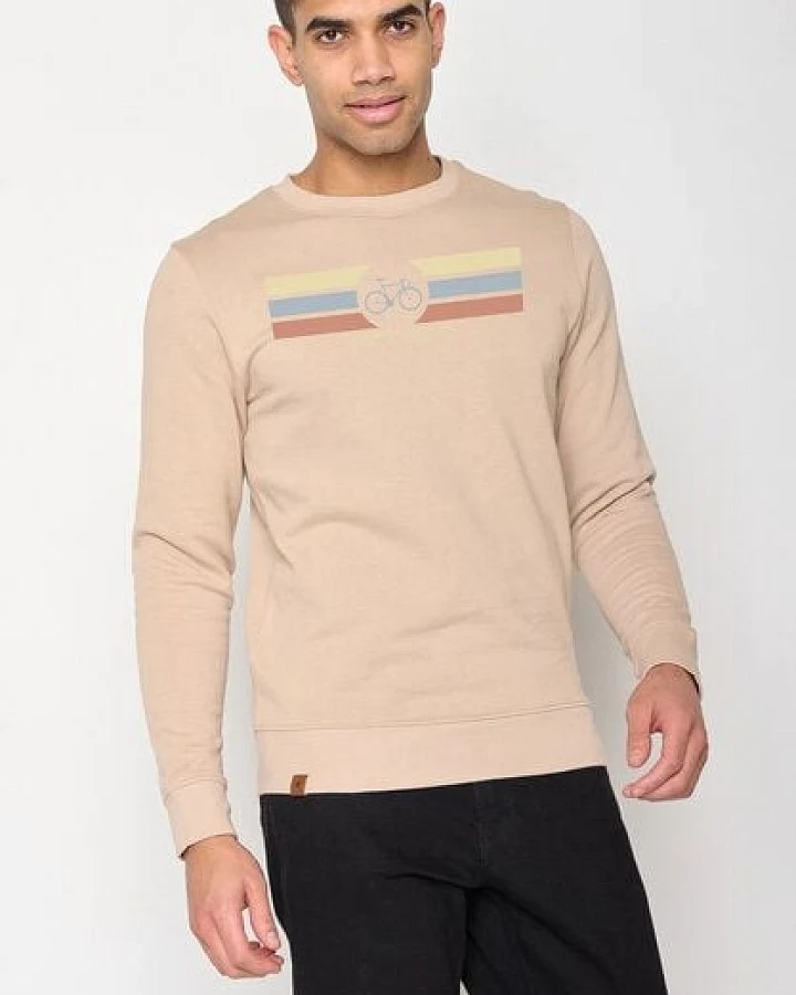 GREENBOMB Bike Discover Wild - Bequemes Sweatshirt aus Bio-Baumwolle / hochwertiger Print / GOTS / Fair & Vegan