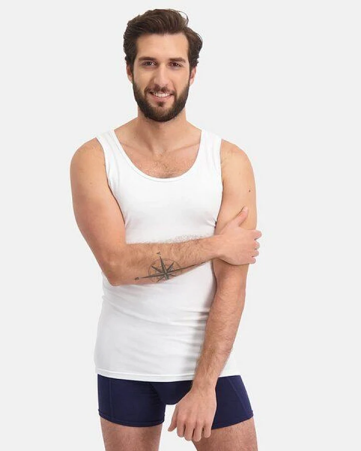 Bamboo Basics Unterhemd STEF aus Bambusviskose / Biobaumwolle (2er Pack)