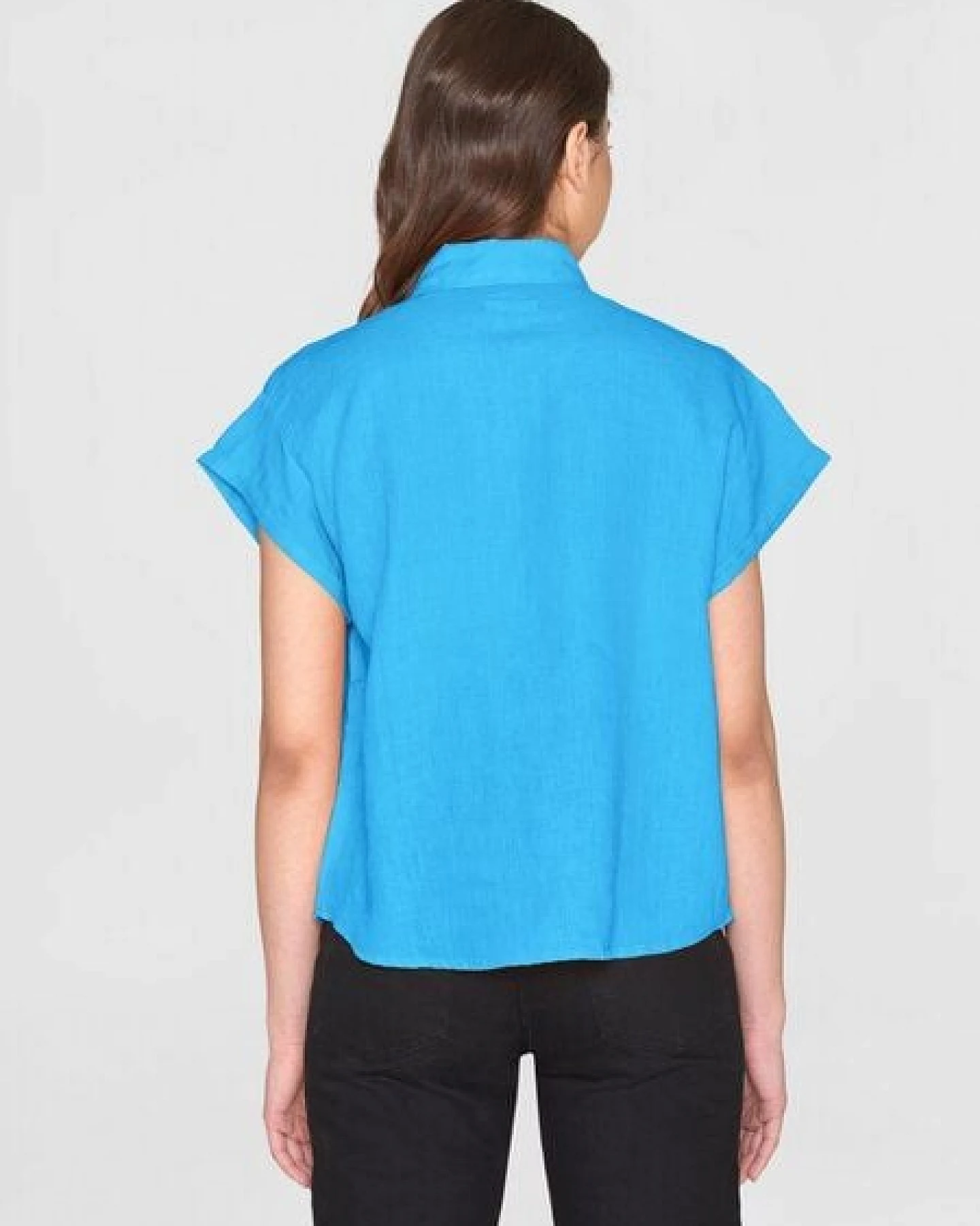 KnowledgeCotton Apparel Leinenbluse - ASTER fold up short sleeve linen shirt - aus Bio-Leinen – Ansicht 2
