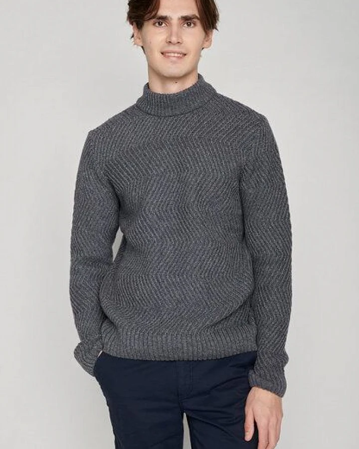 GREENBOMB Basic Go - Gemütlicher Strickpullover aus Woll Mix / Fair & Vegan