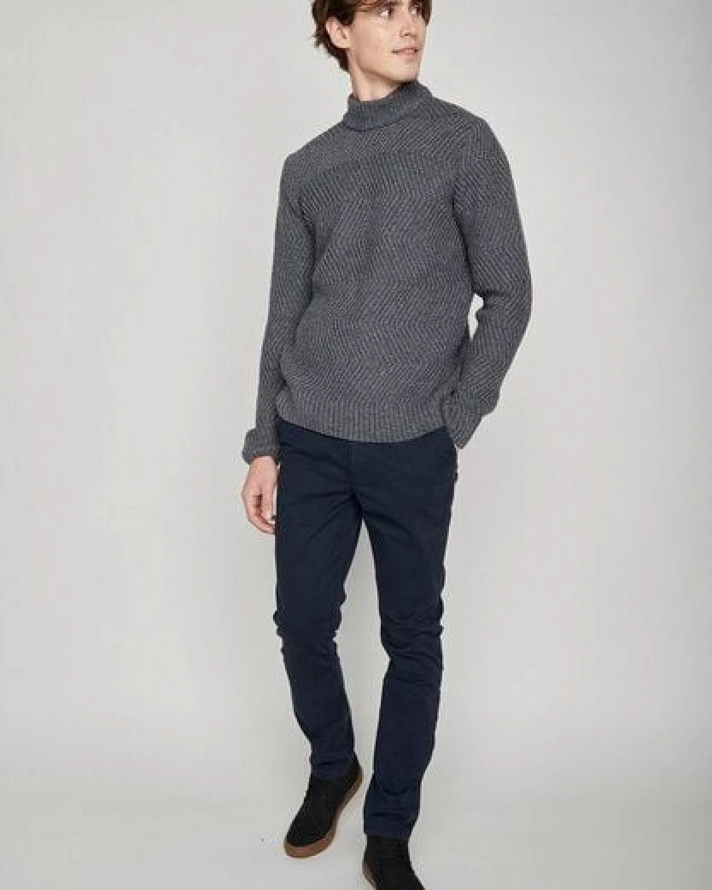 GREENBOMB Basic Go - Gemütlicher Strickpullover aus Woll Mix / Fair & Vegan – Ansicht 4