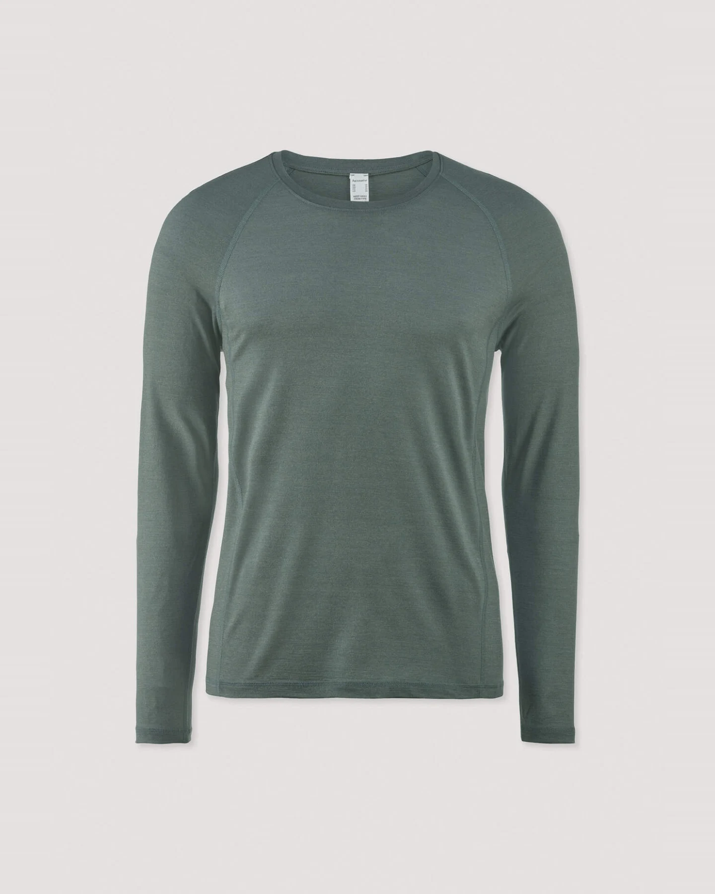 hessnatur Herren Wool-Silk Longsleeve aus Bio-Merinowolle mit Seide - grün - Größe 50 – Ansicht 3