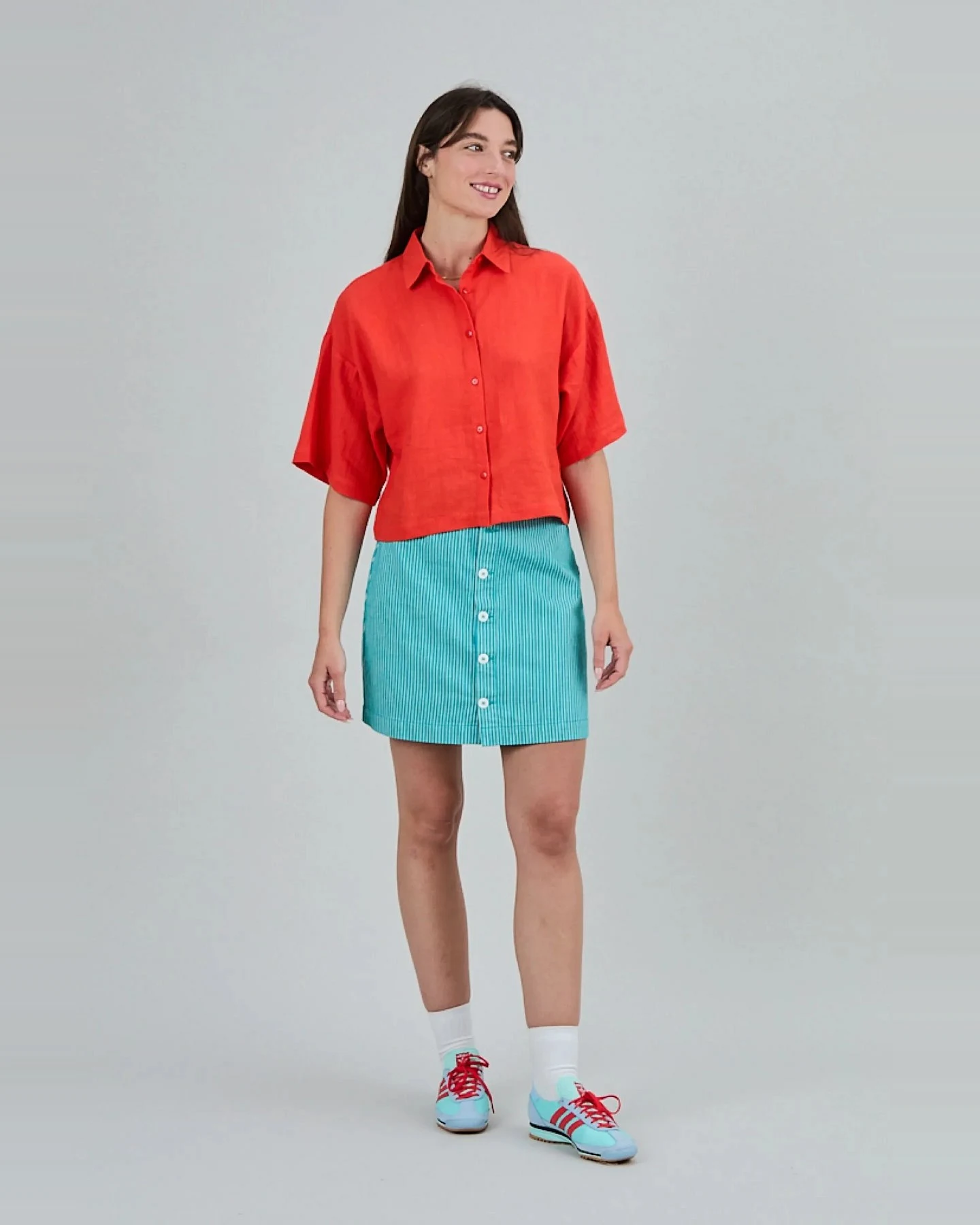 Bluse Boxy Squared Rot – Ansicht 2