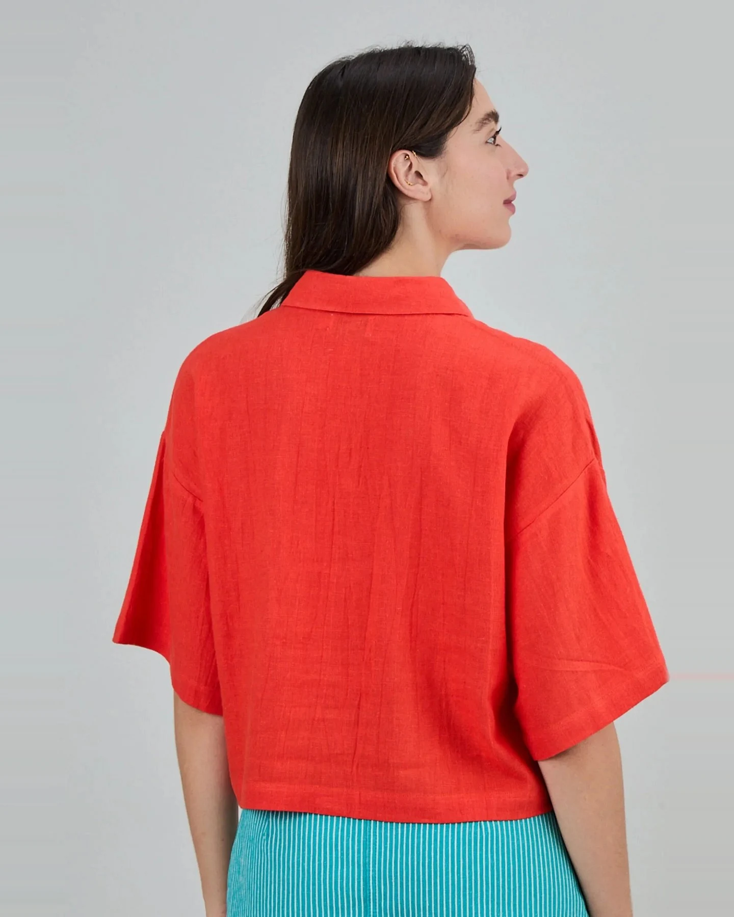 Bluse Boxy Squared Rot – Ansicht 5