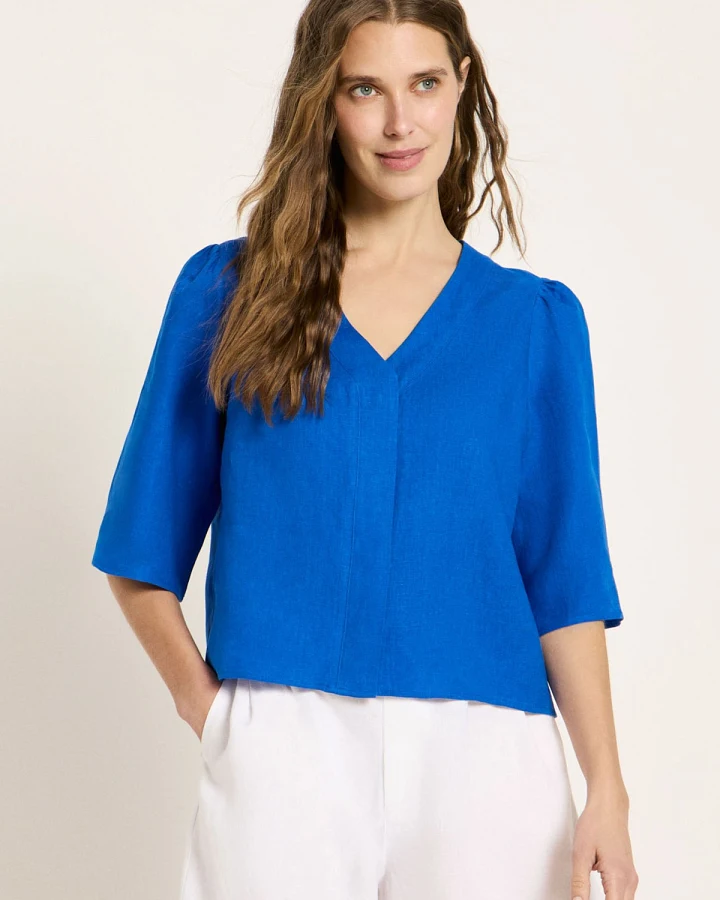 Bluse 3/4 Arm Blau